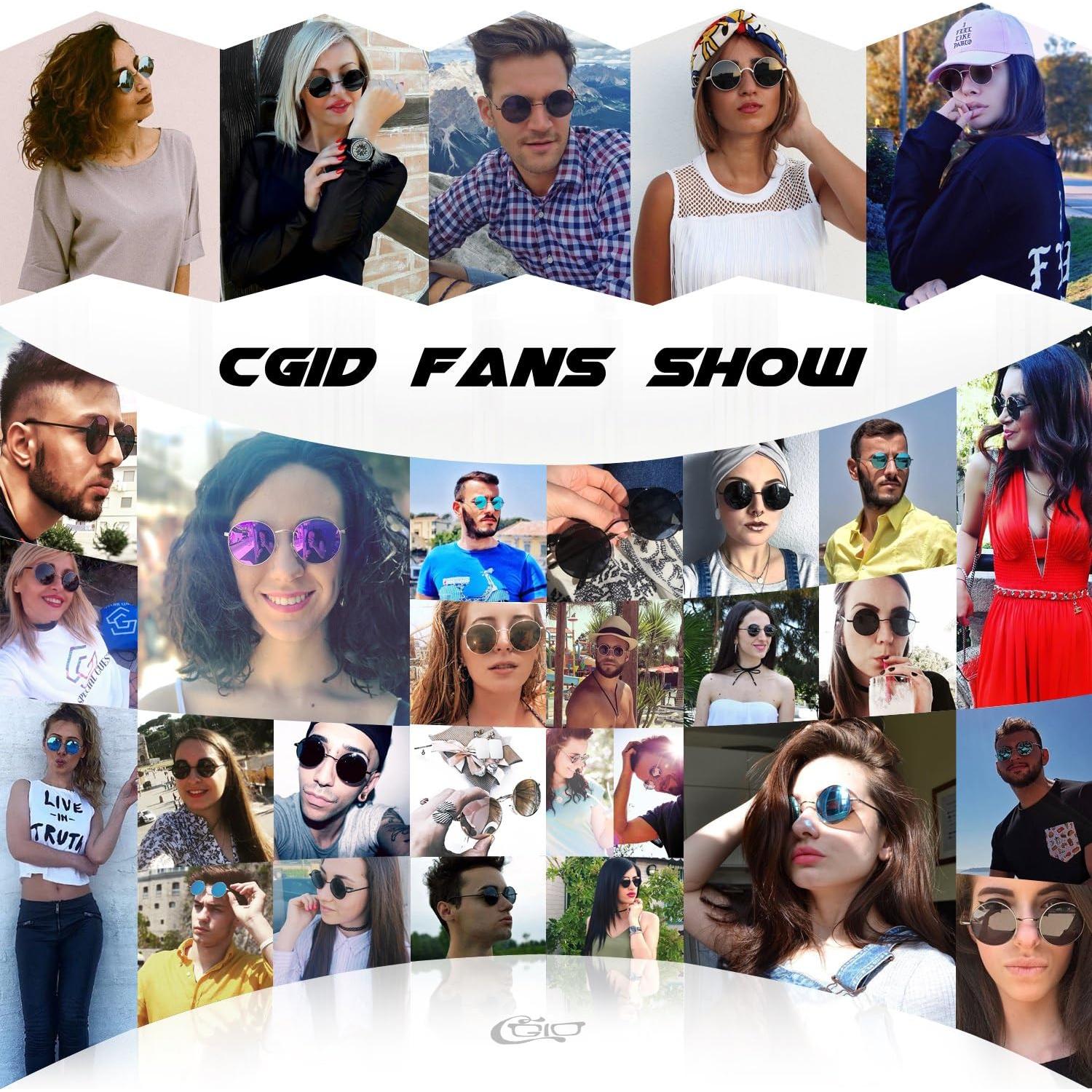 Gafas de Sol Redondas Polarizadas CGID UV400 para Hombres