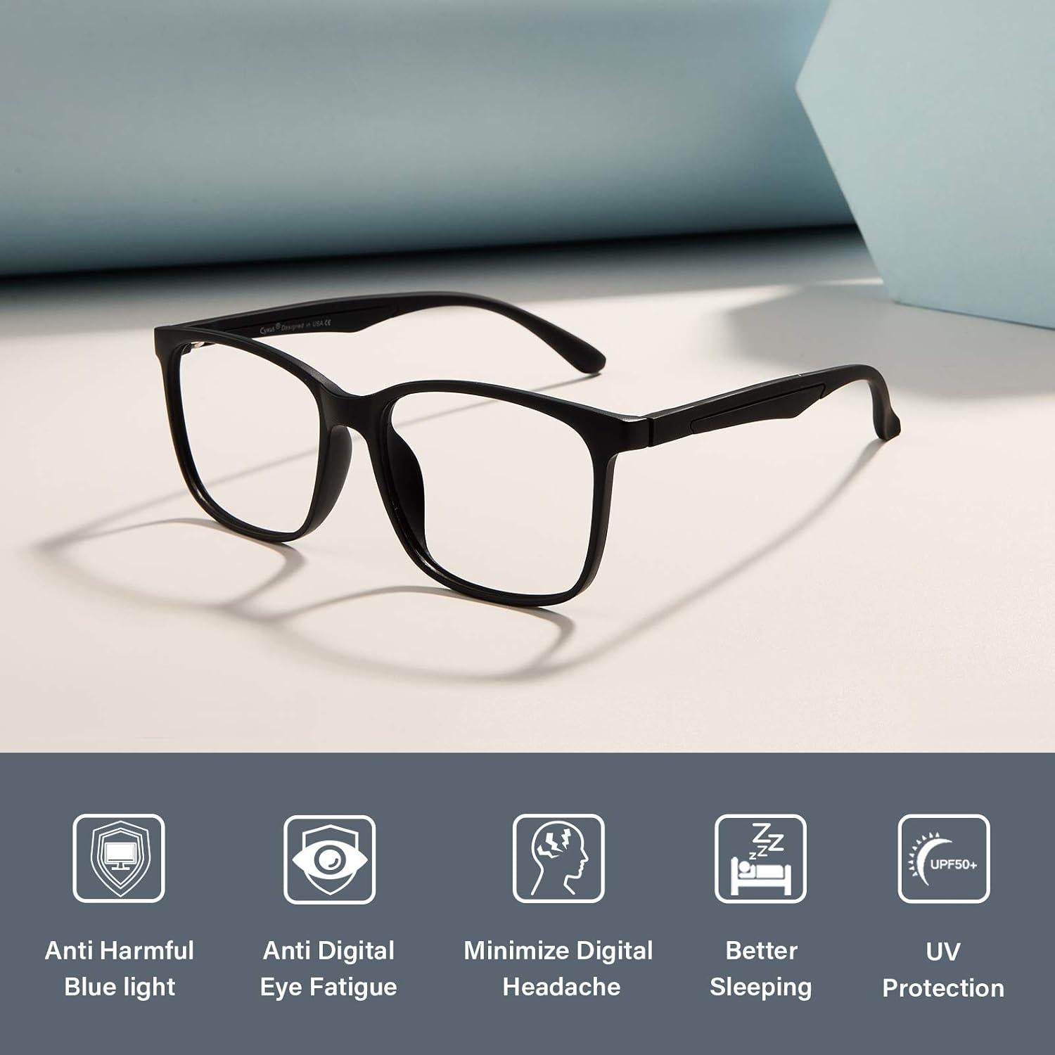 Gafas de Luz Azul TR90 Cyxus Unisex con Protección UV