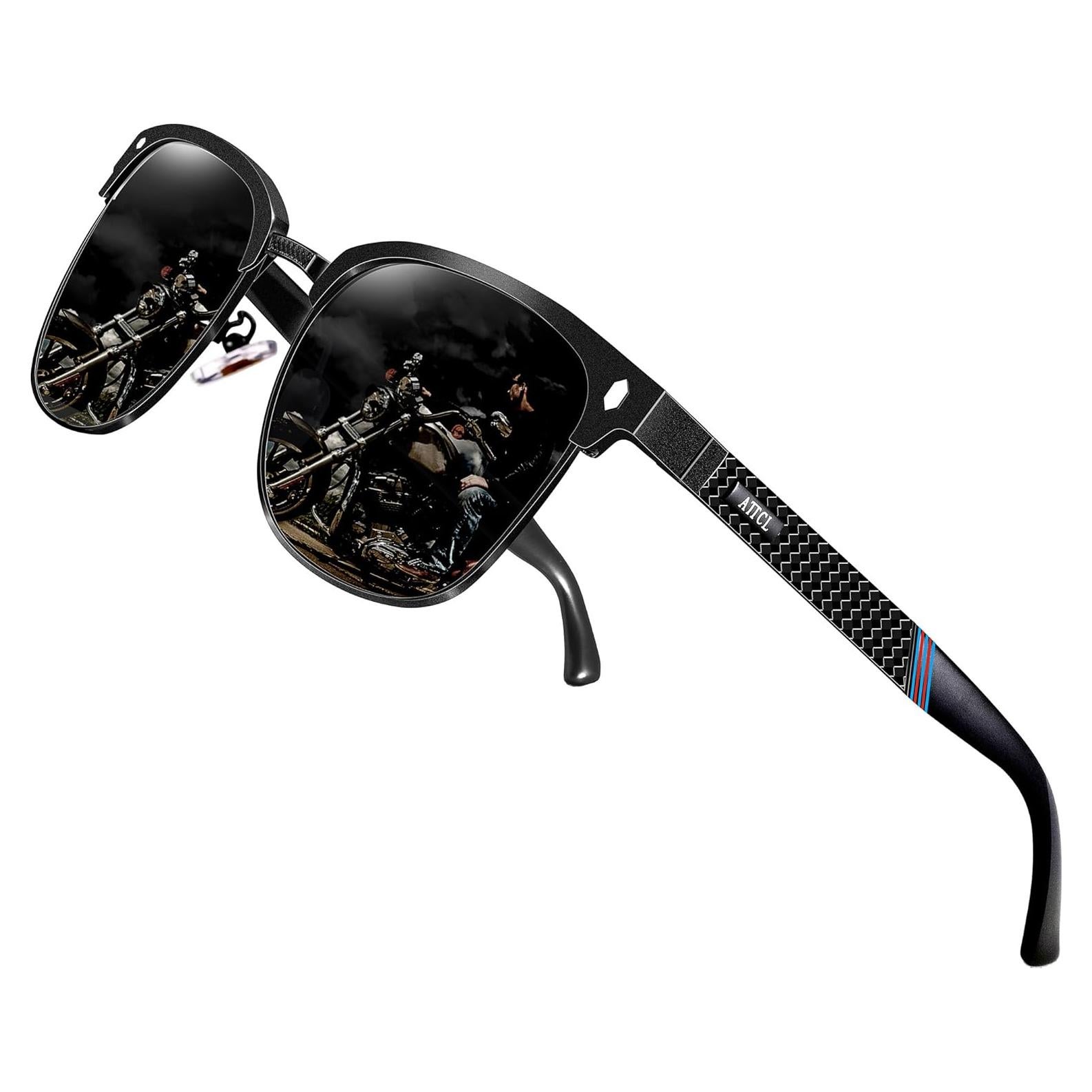 Gafas de sol polarizadas ATTCL para hombres marco metal ligero