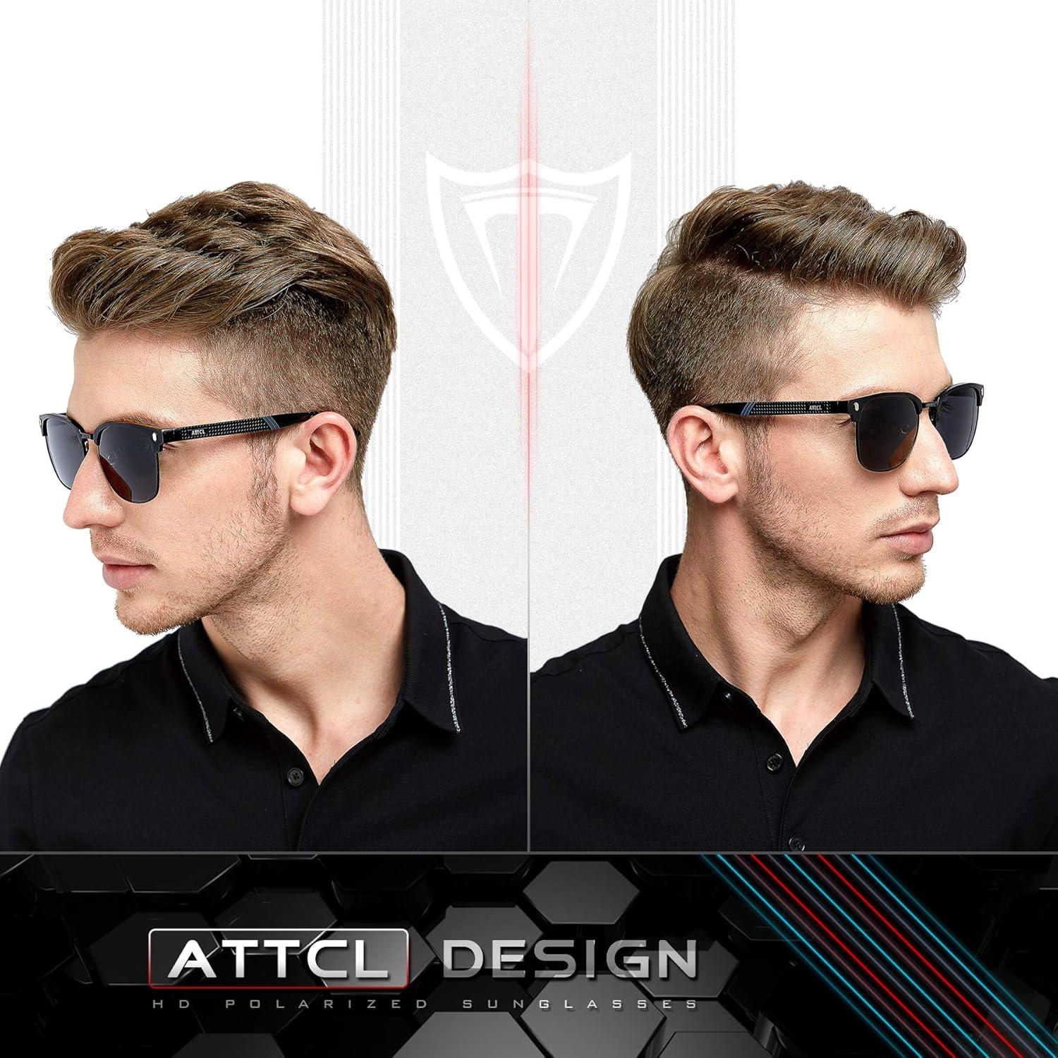 Gafas de sol polarizadas ATTCL para hombres marco metal ligero