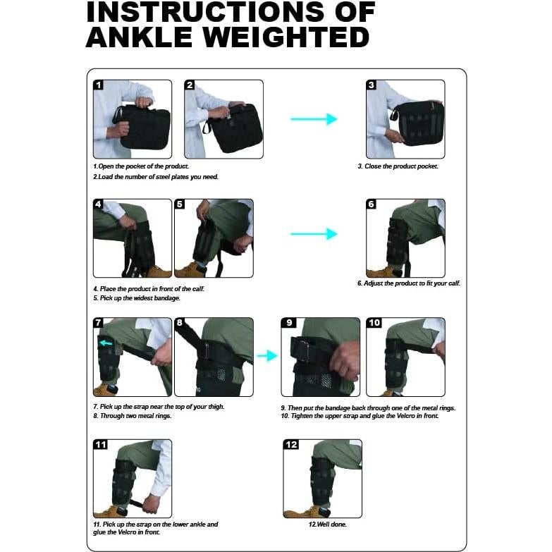 Pesas de Muñeca y Tobillo Ajustables LEKÄRO 4.99 kg