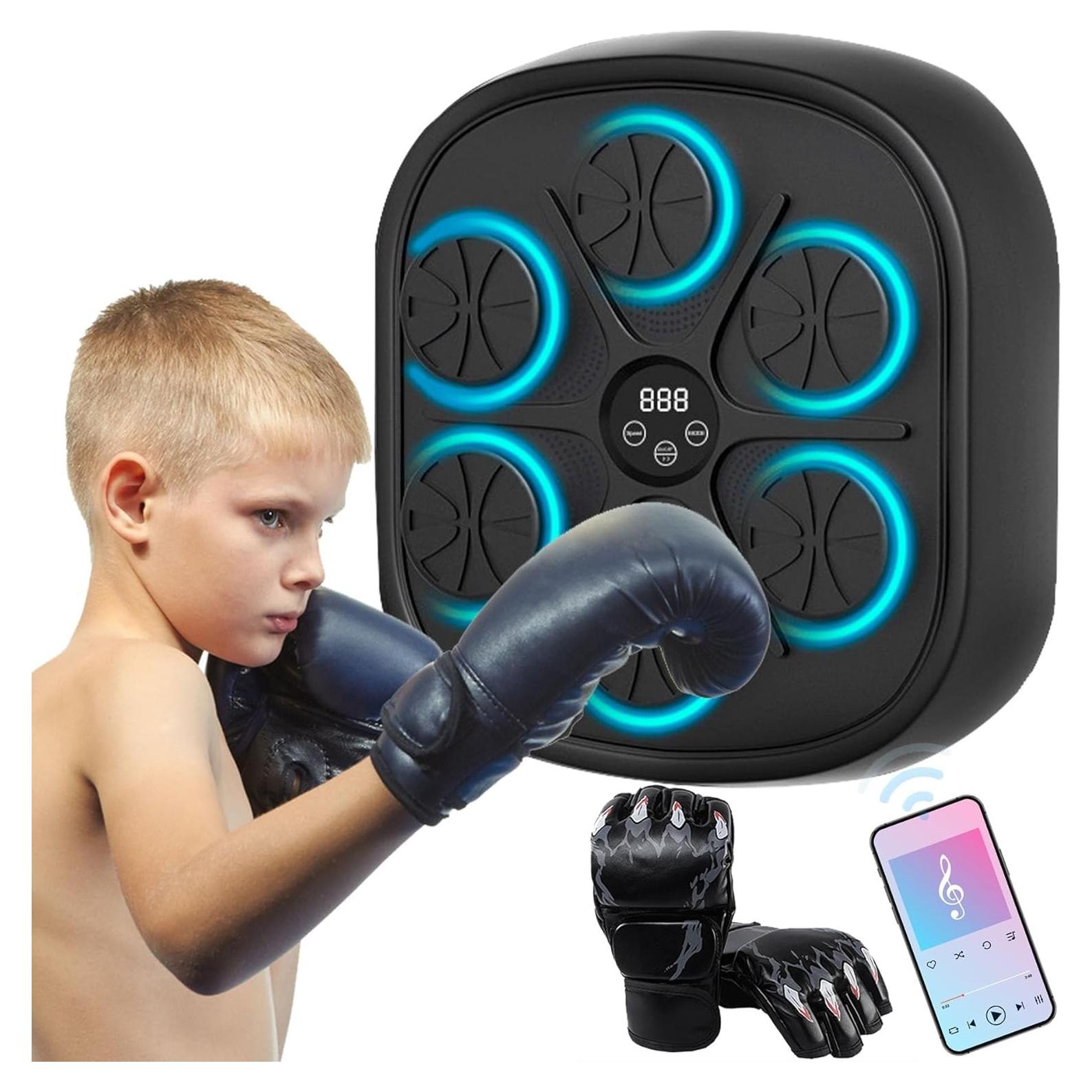 Máquina de Boxeo Musical JYvinity con Guantes, 9 Modos y LED