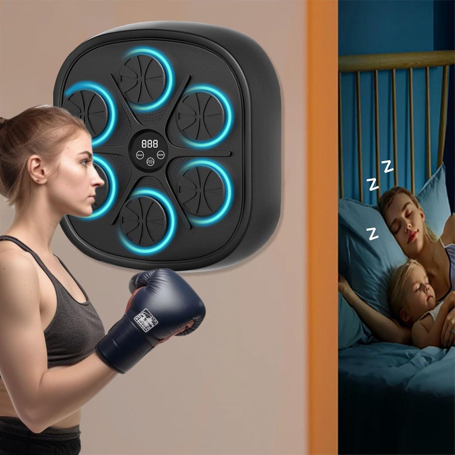 Máquina de Boxeo Musical JYvinity con Guantes, 9 Modos y LED