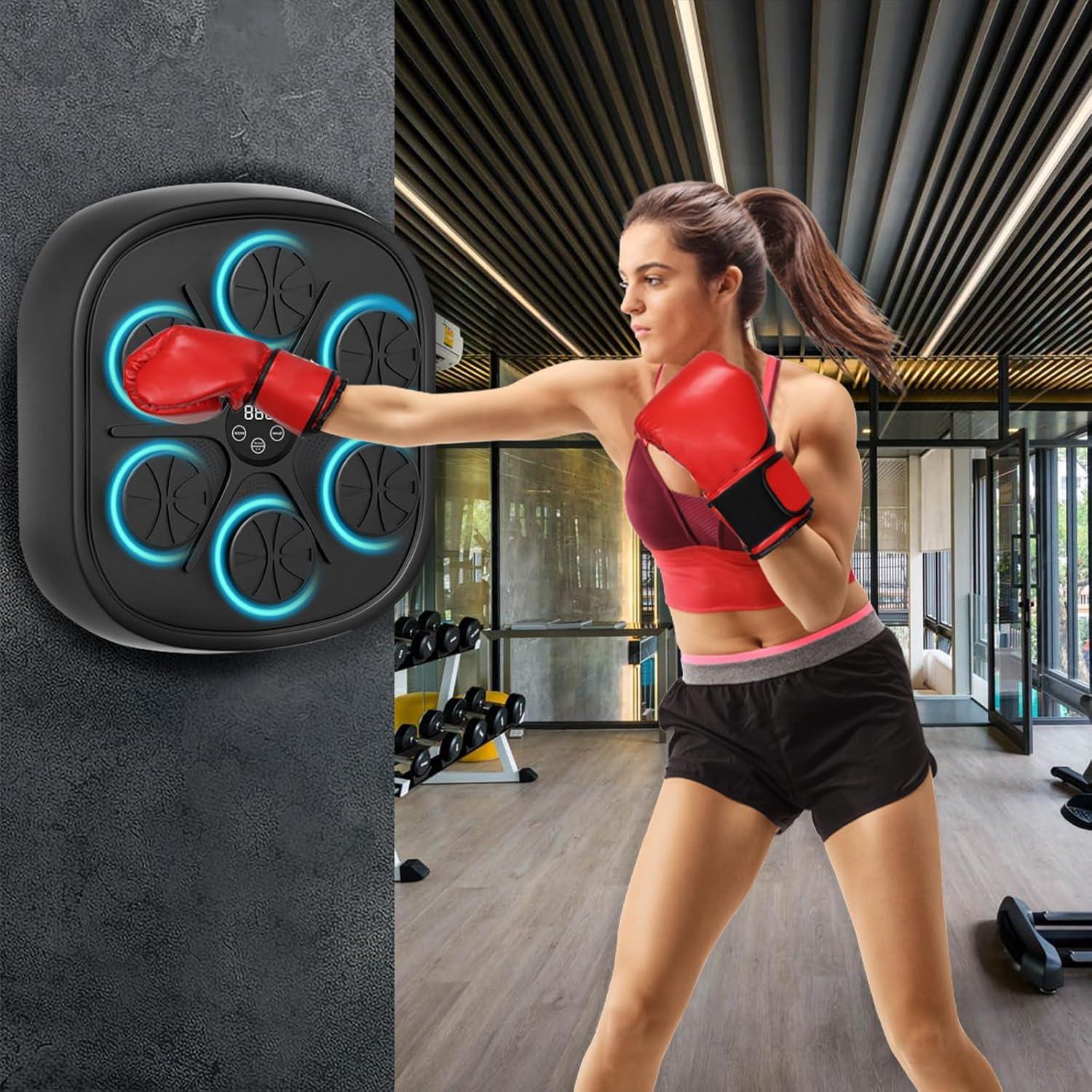 Máquina de Boxeo Musical JYvinity con Guantes, 9 Modos y LED