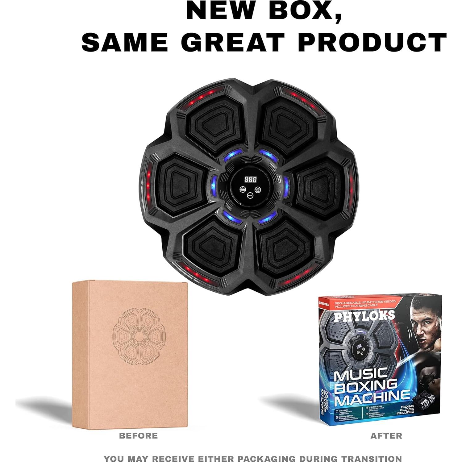 Máquina de Boxeo Musical PHYLOKS PBM001 con Guantes