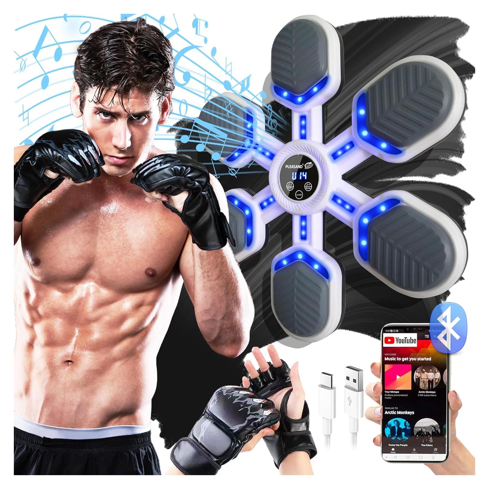 Máquina de Boxeo Musical Pleasand 2025 con Guantes - 9 Modos