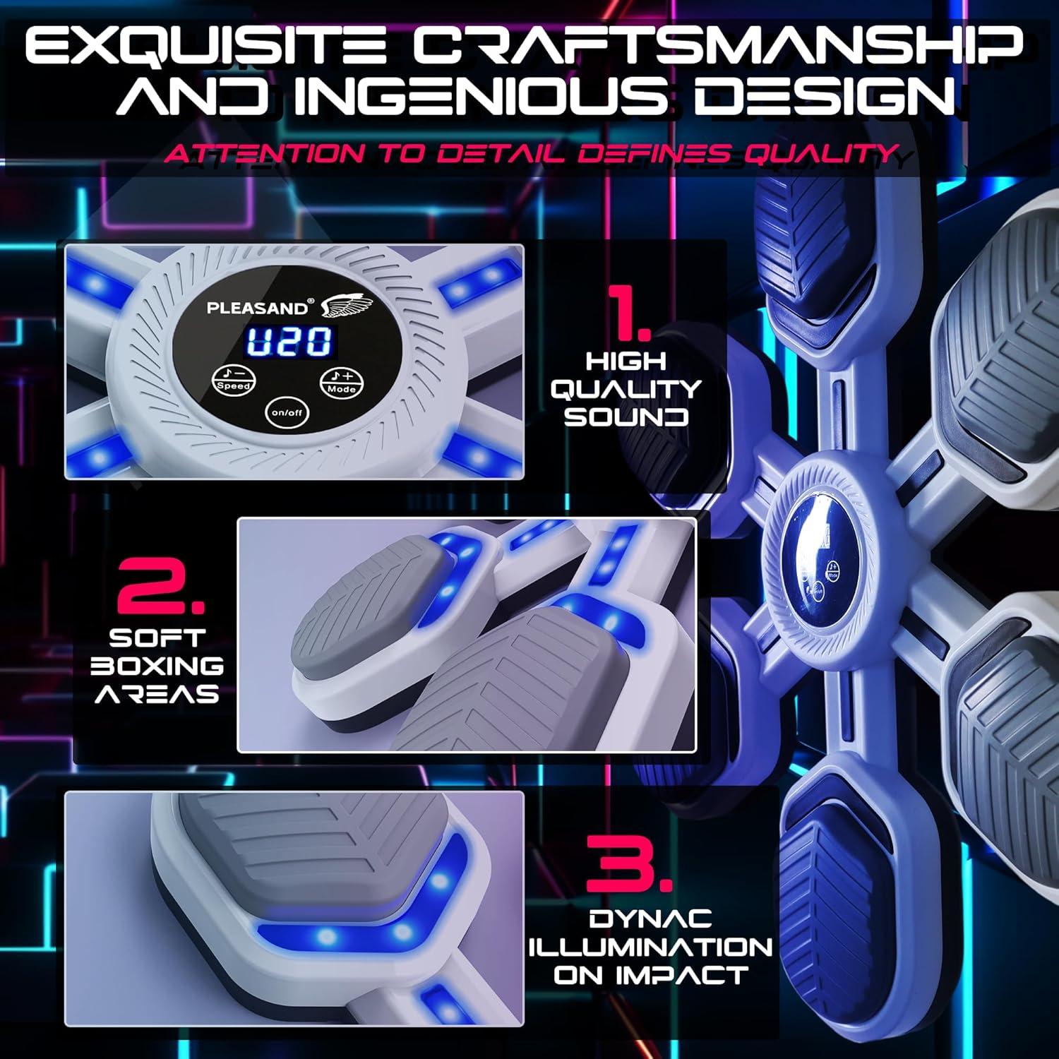 Máquina de Boxeo Musical Pleasand 2025 con Guantes - 9 Modos