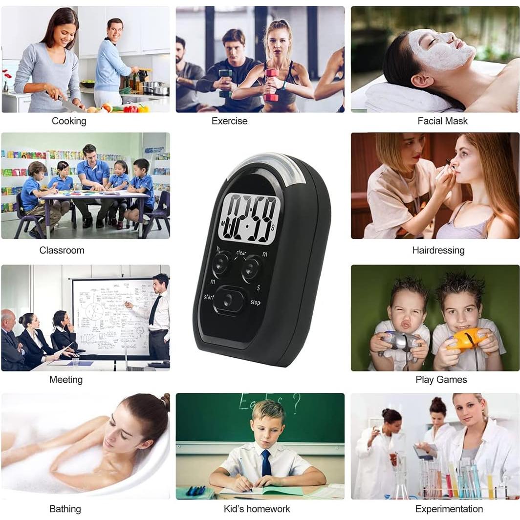 Temporizador de cocina digital X-WLANG con vibración y luz