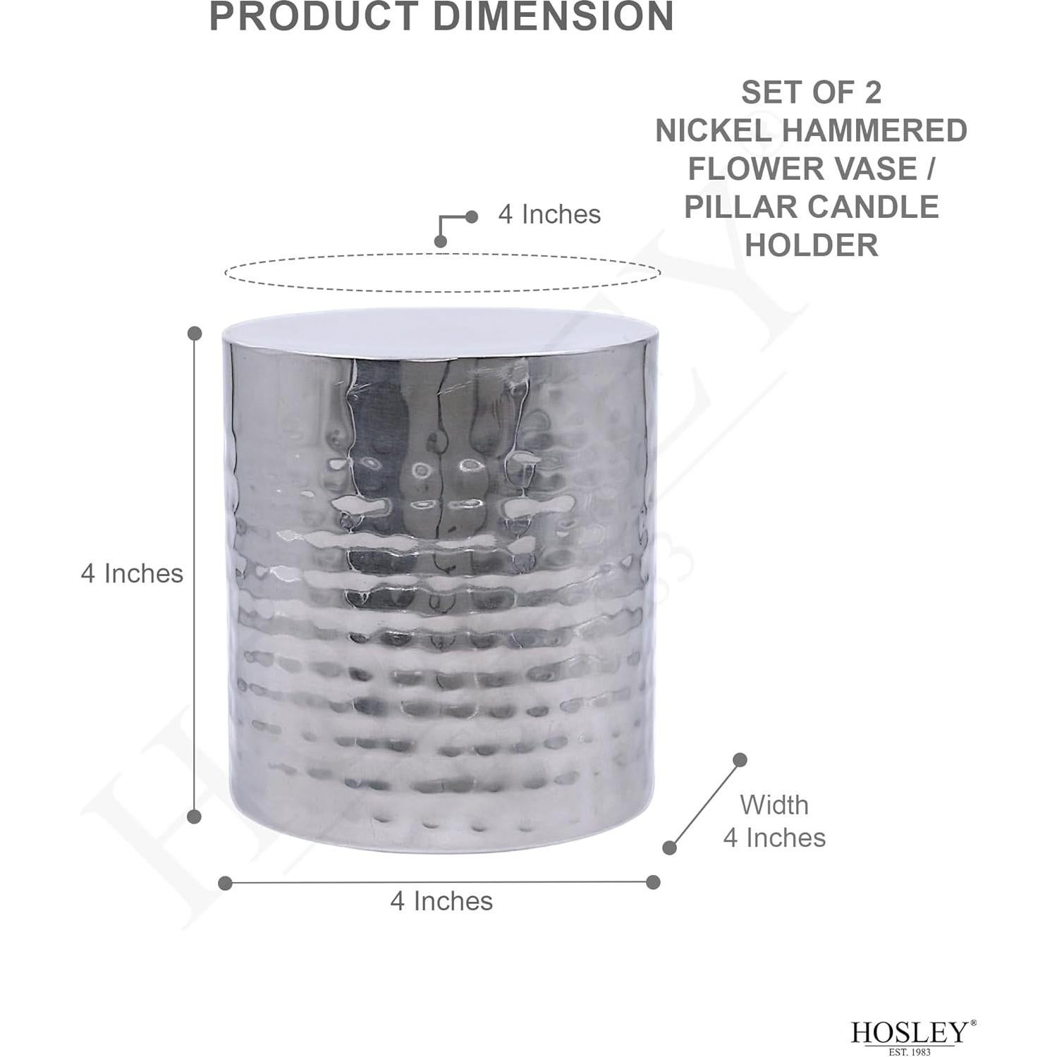Conjunto de 2 Soportes para Velas y Jarrones Hosley 10 cm