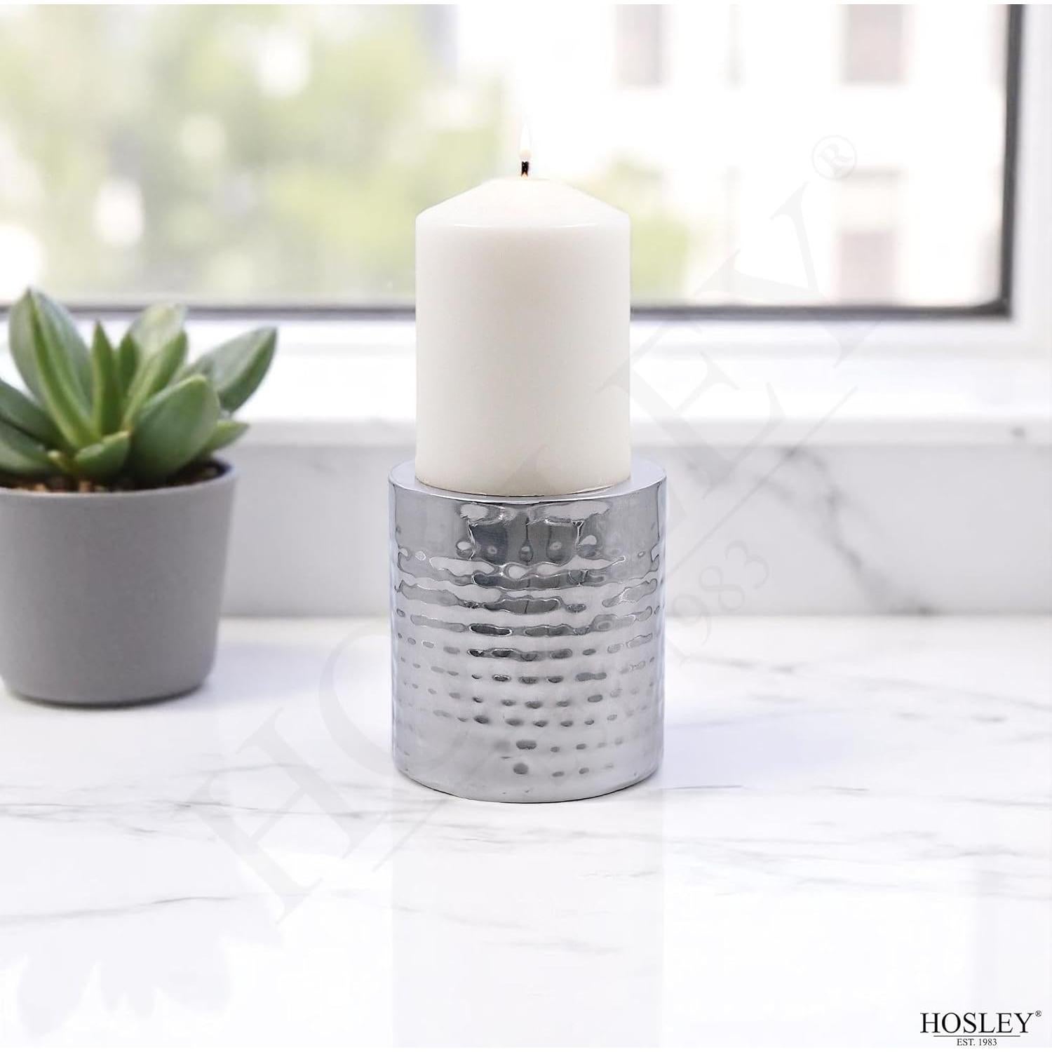 Conjunto de 2 Soportes para Velas y Jarrones Hosley 10 cm