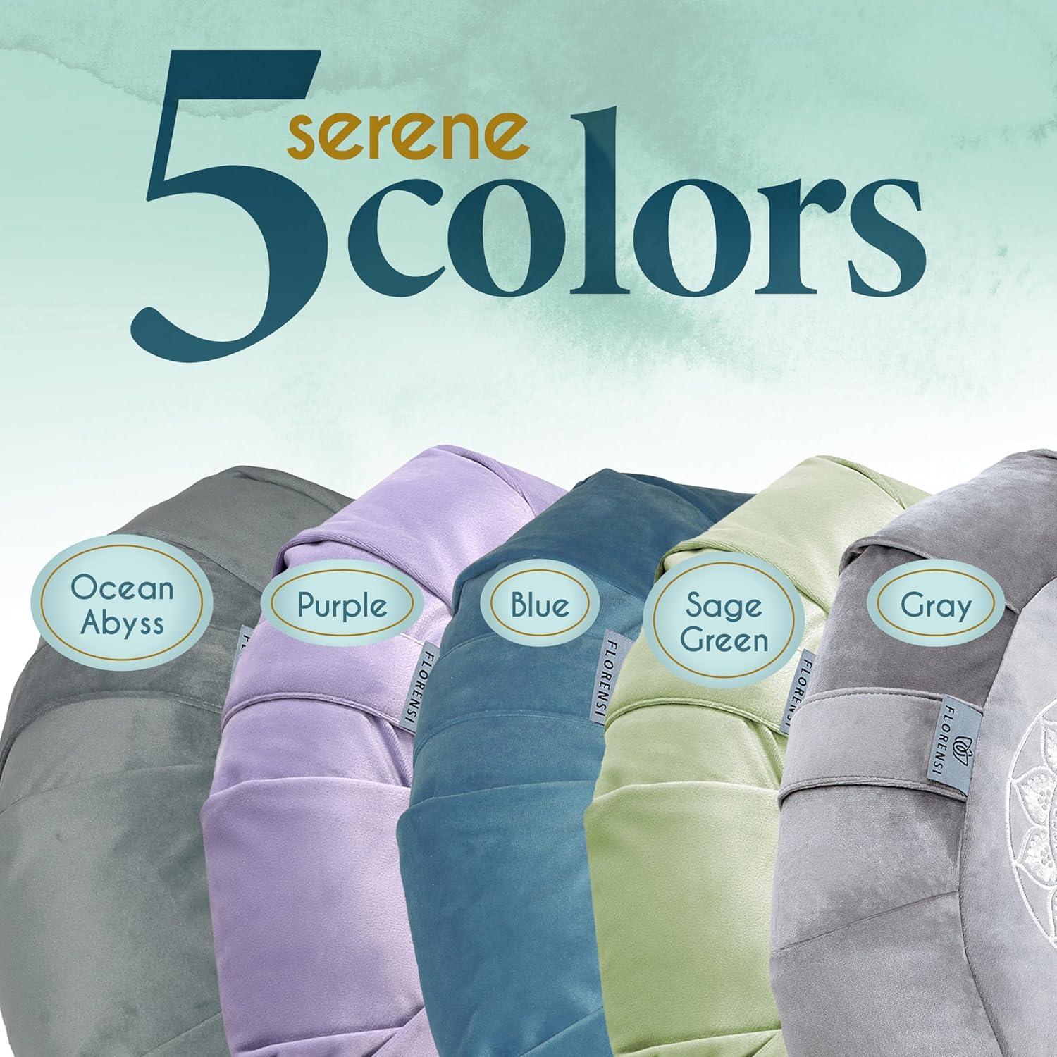 Cojín de Meditación Florensi - Almohada de Suelo Semicircular con Relleno de Trigo Sarraceno