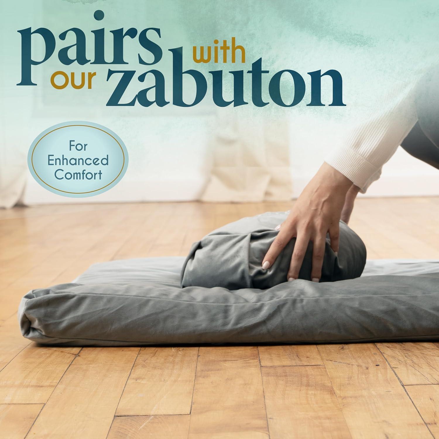 Cojín de Meditación Florensi - Almohada de Suelo Semicircular con Relleno de Trigo Sarraceno