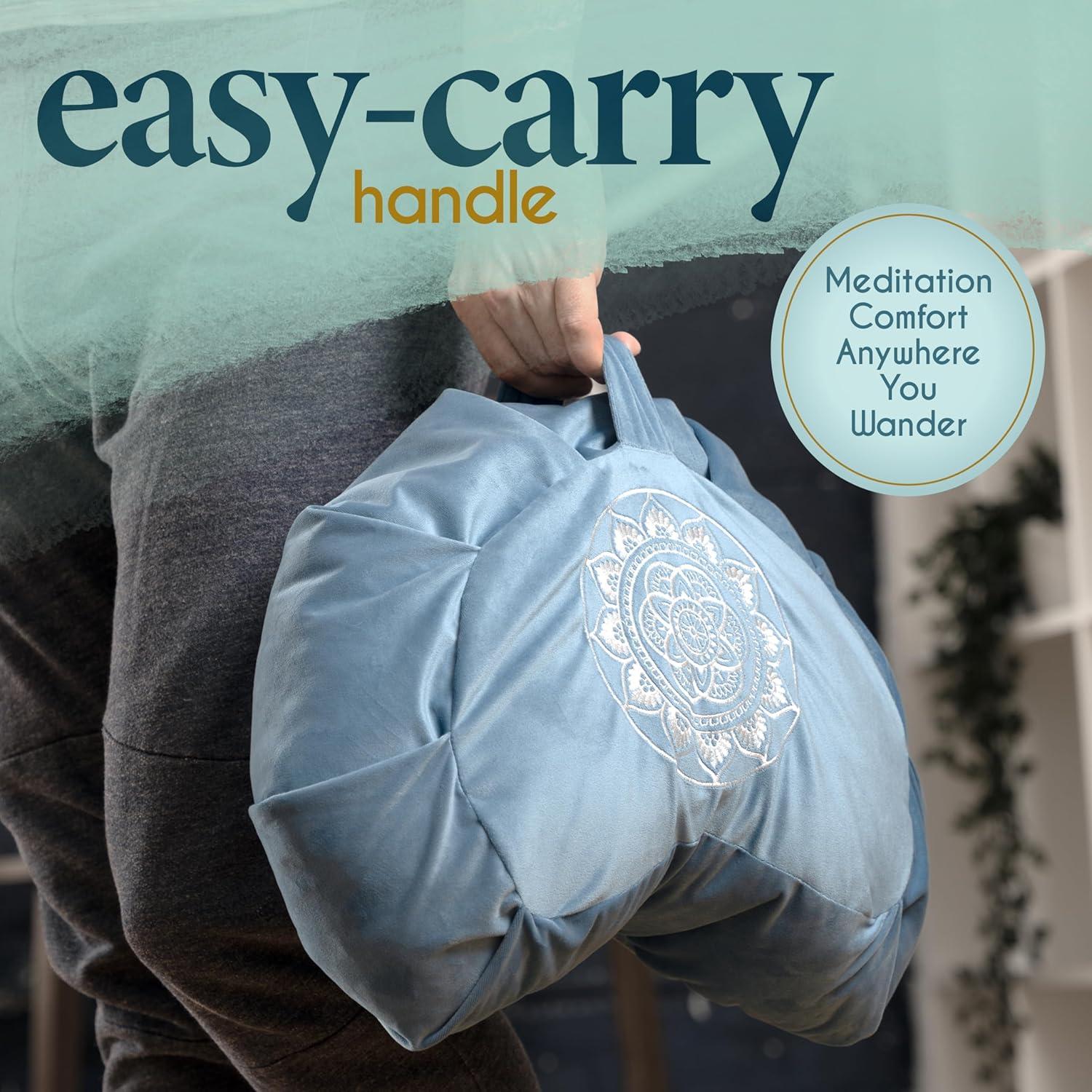 Cojín de Meditación Florensi - Almohada de Suelo Semicircular con Relleno de Trigo Sarraceno