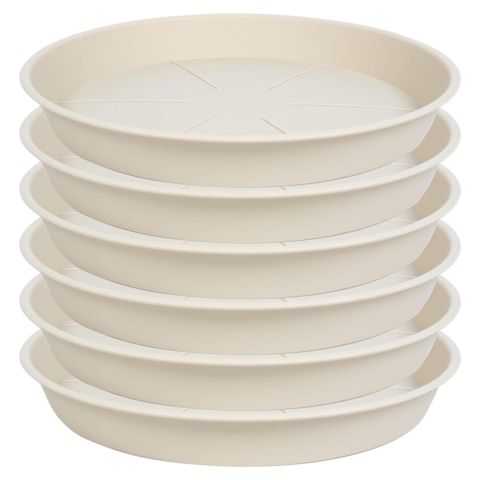 Paquete de 6 bandejas de goteo OVZILKI 10 cm beige
