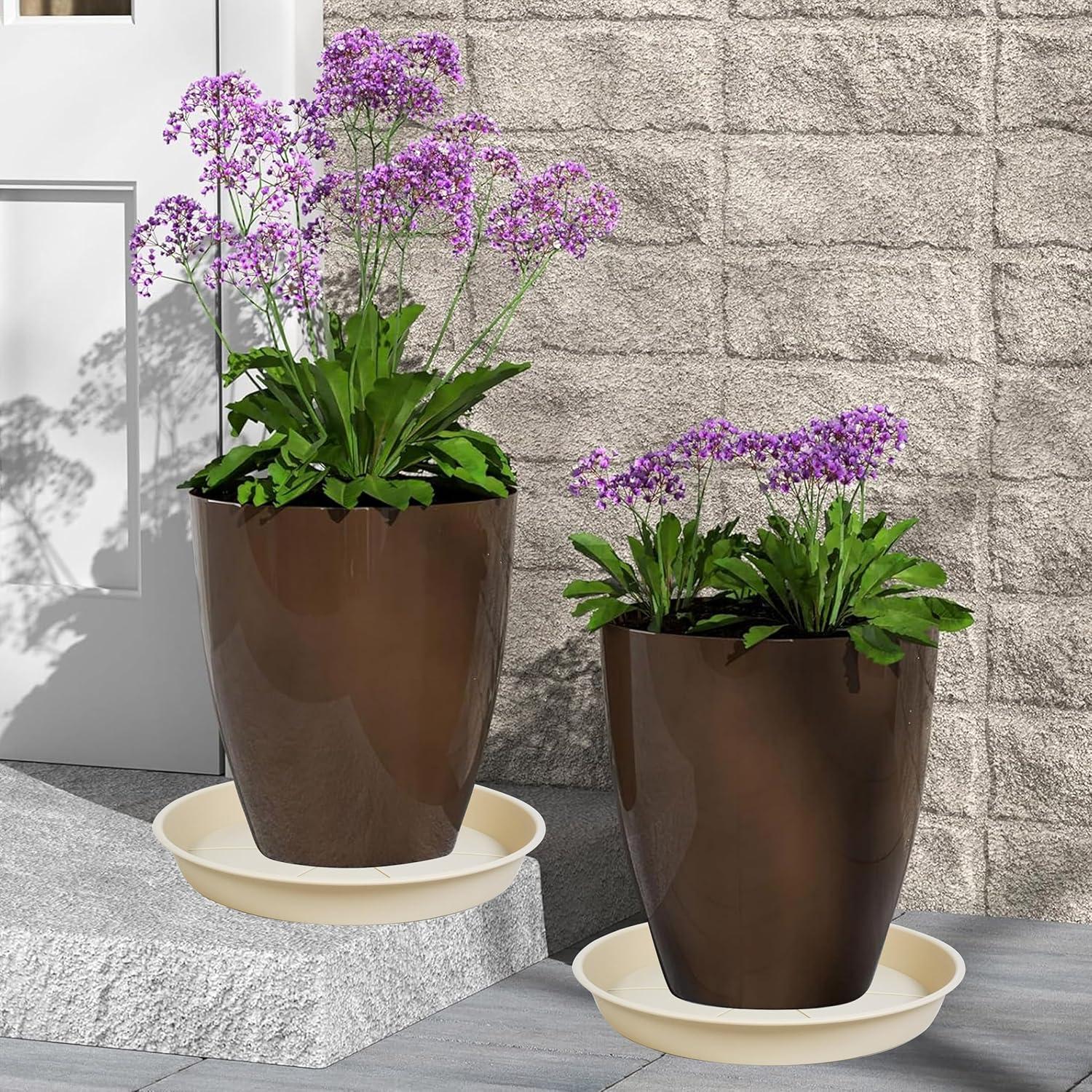 Paquete de 6 bandejas de goteo OVZILKI 10 cm beige