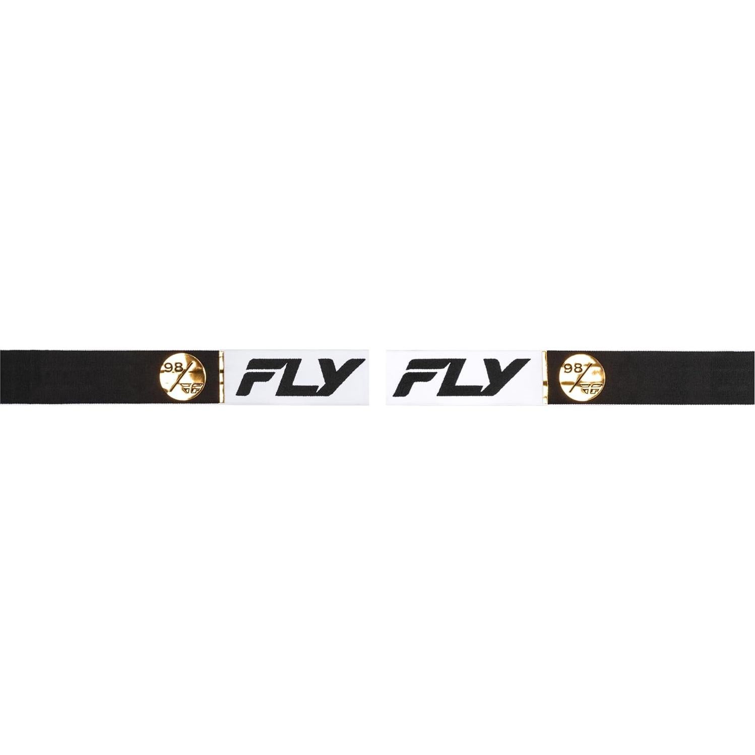 Gafas de Motocross Fly Racing Zone Pro MX 37-5189 - Blanco/Negro/Dorado