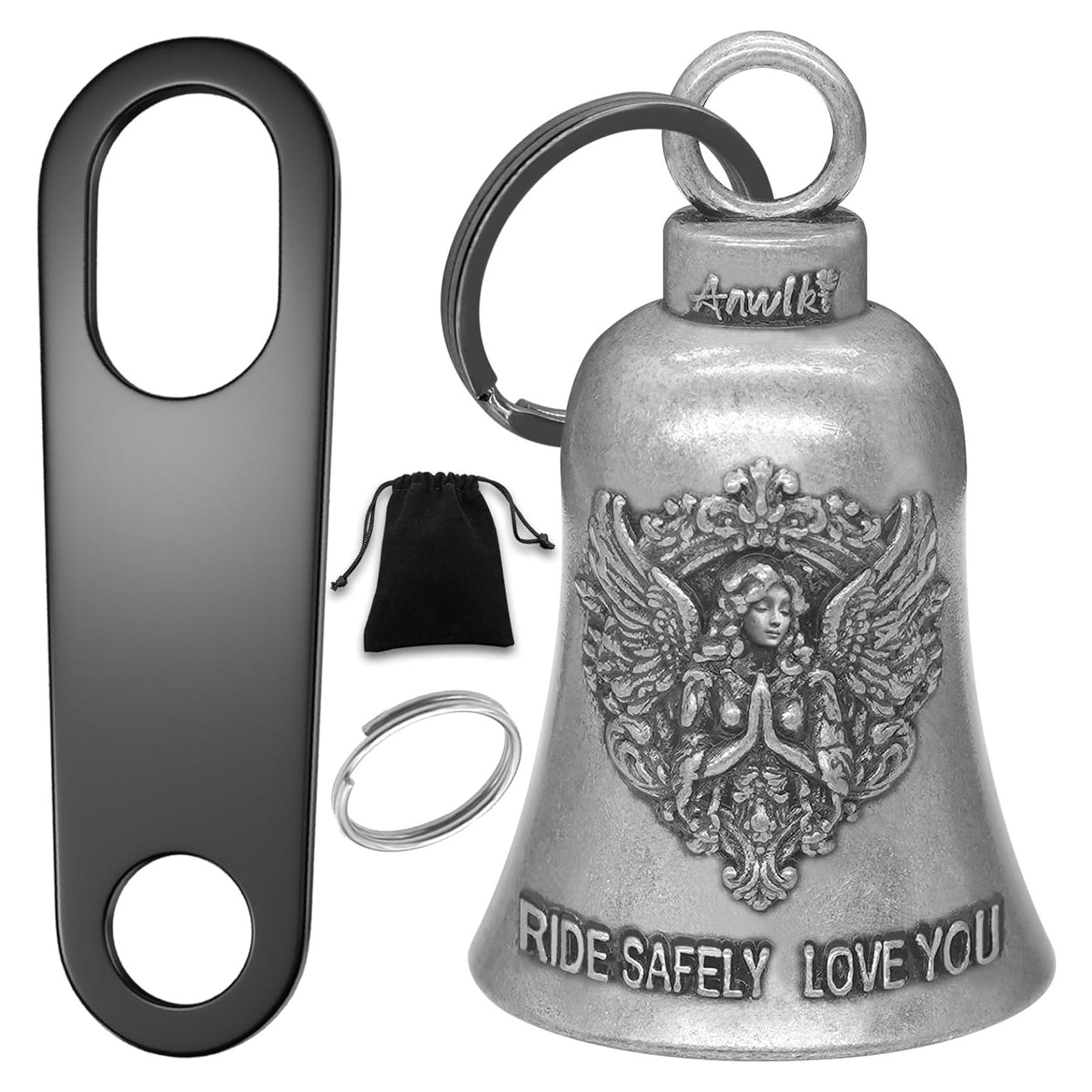 Campana de Suerte Guardian Biker con Soporte y Accesorios