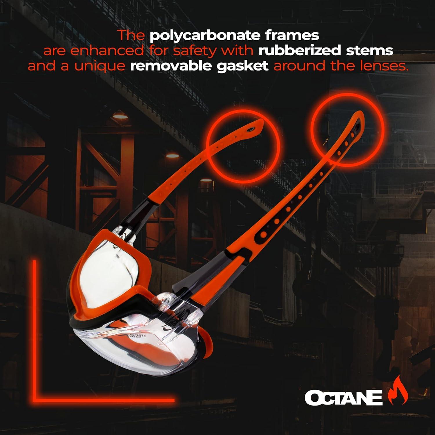 Gafas de Seguridad Global Vision Octane 2 Pares Lentes UV400