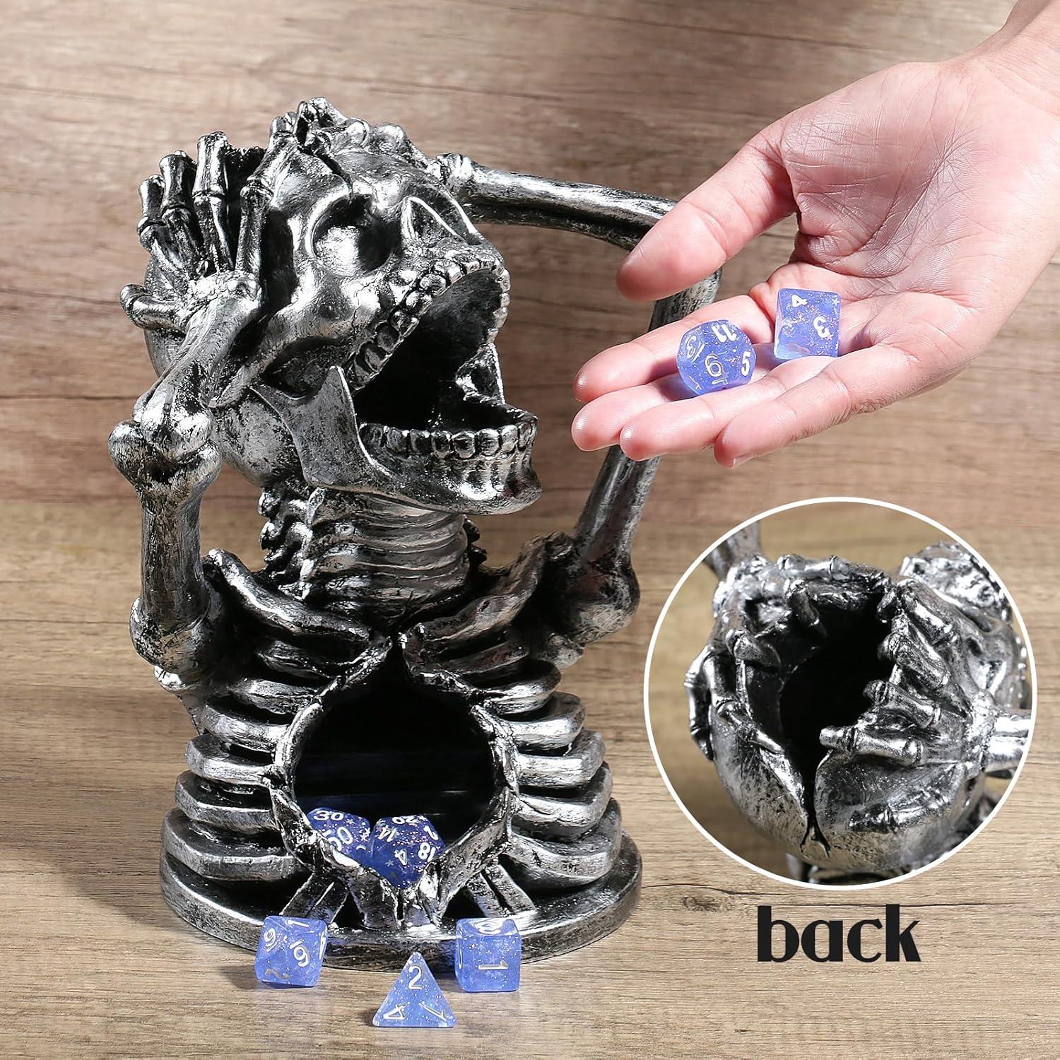 Torre de Dados DNDND Calavera para Juegos de Mesa RPG