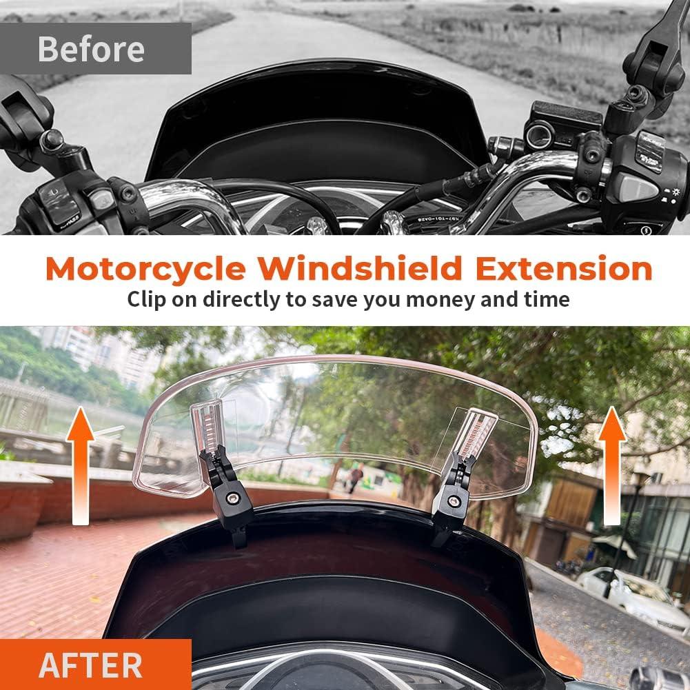 Extensión de Parabrisas Motocicleta Motoparty Universal Transparente