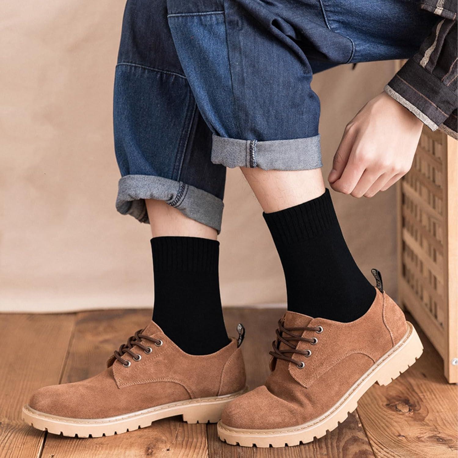 VoJoPi 5 Pares Calcetines Térmicos de Lana para Hombres