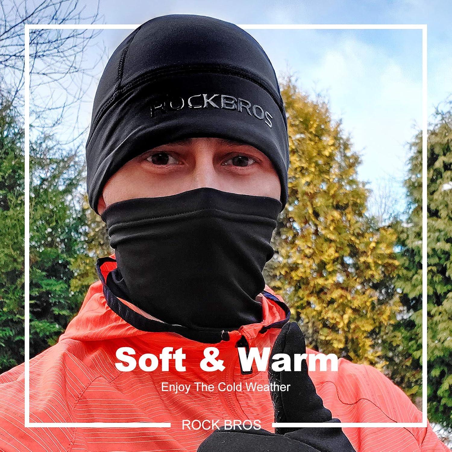 Gorro Térmico ROCKBROS Unisex para Casco de Ciclismo Negro
