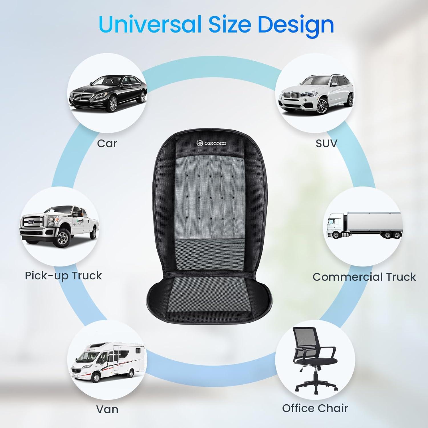 Cojín de Asiento Refrigerante CooCoCo 12V Universal Negro