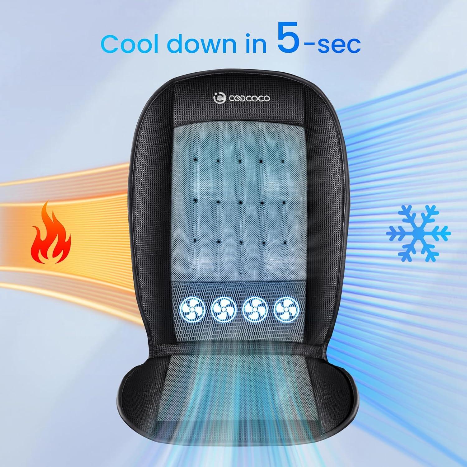 Cojín de Asiento Refrigerante CooCoCo 12V Universal Negro