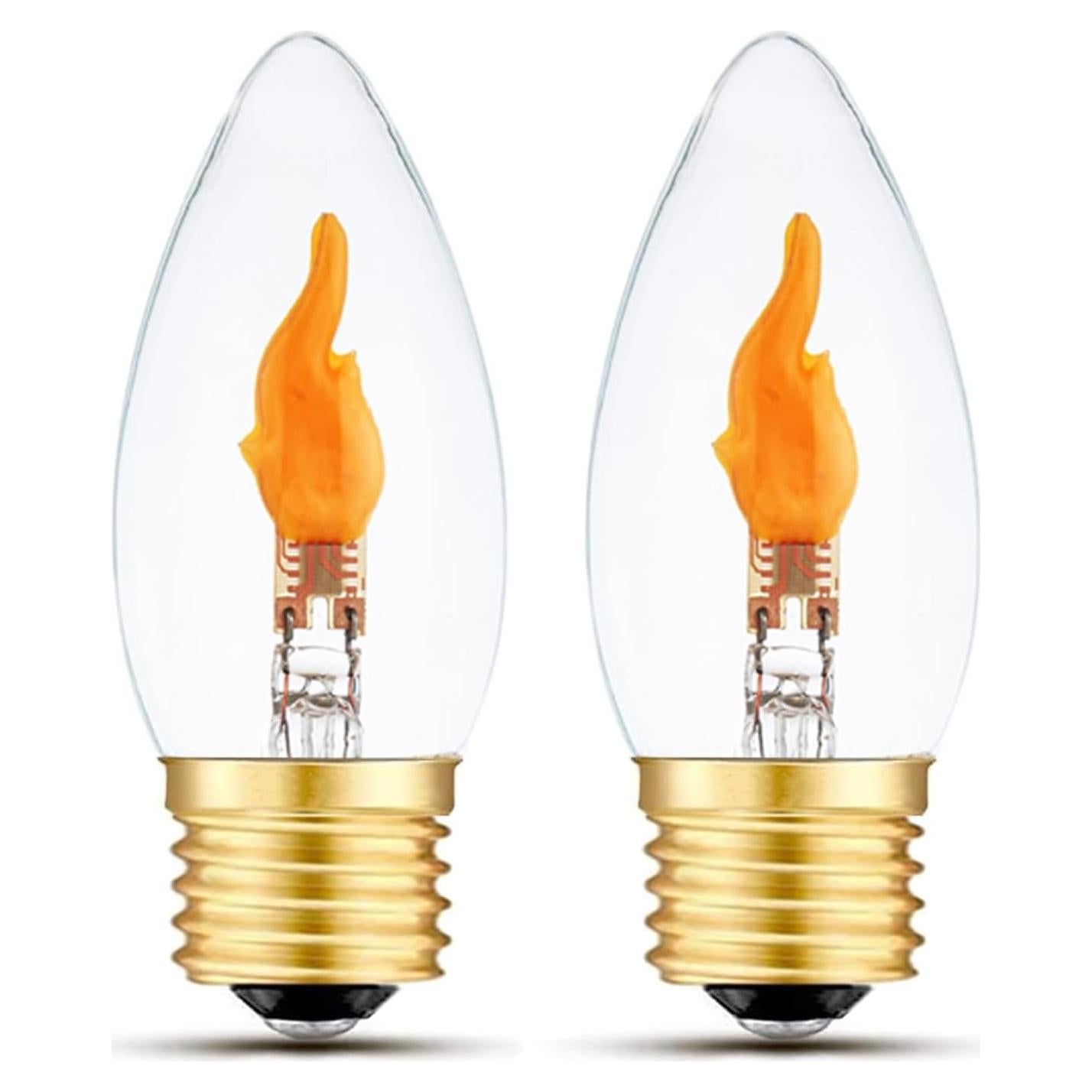 Bombillas LED E26 Efecto Llama Sunaiony - Paquete de 2