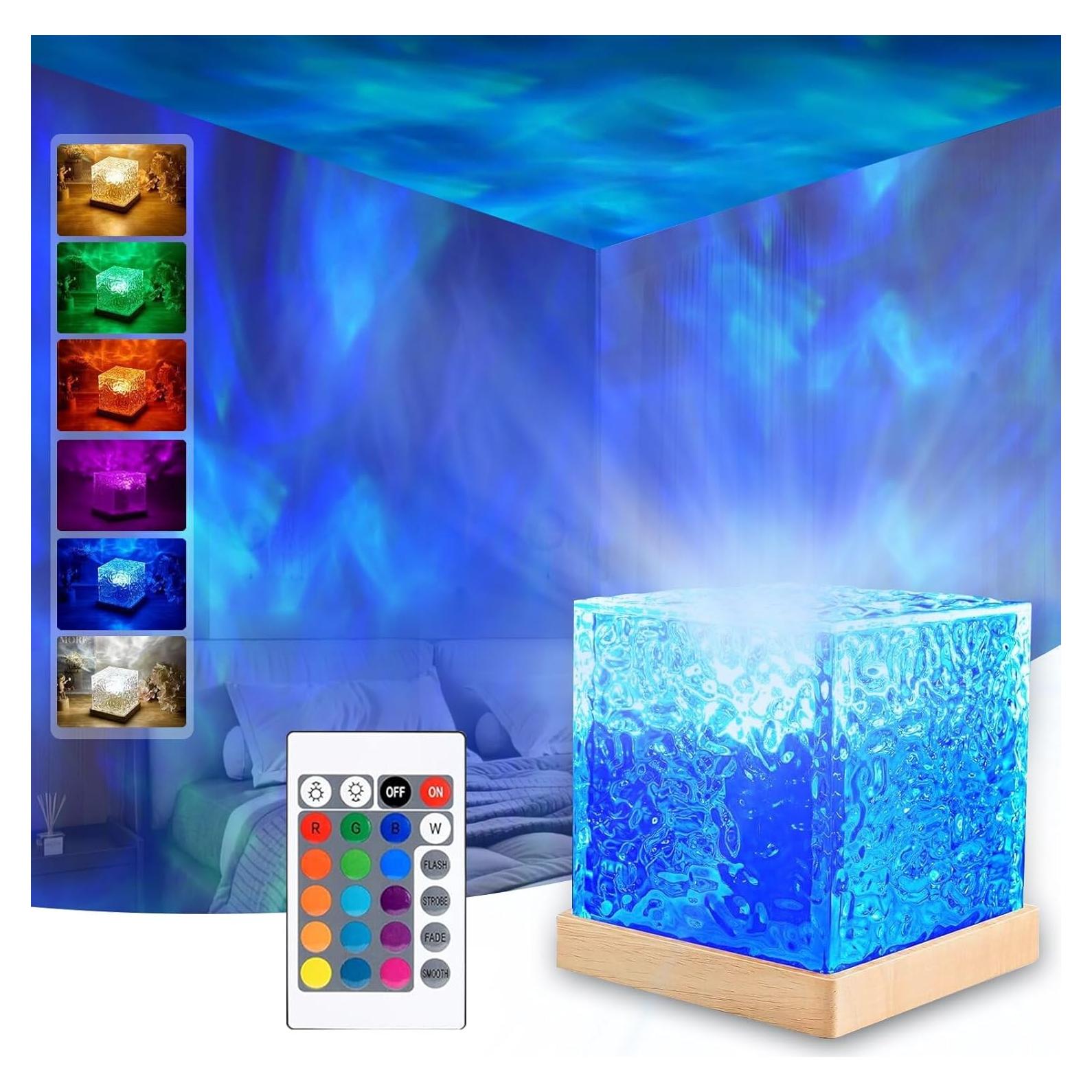 Lámpara Proyector de Olas TGYWCHY 16 Colores Control Remoto