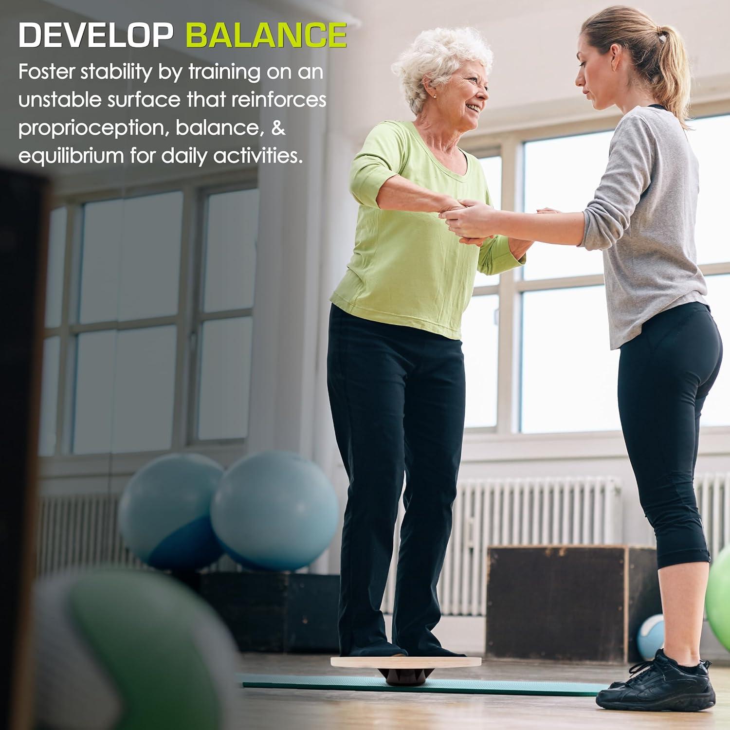 Tabla de Equilibrio ProsourceFit de Madera Antideslizante 39.5cm