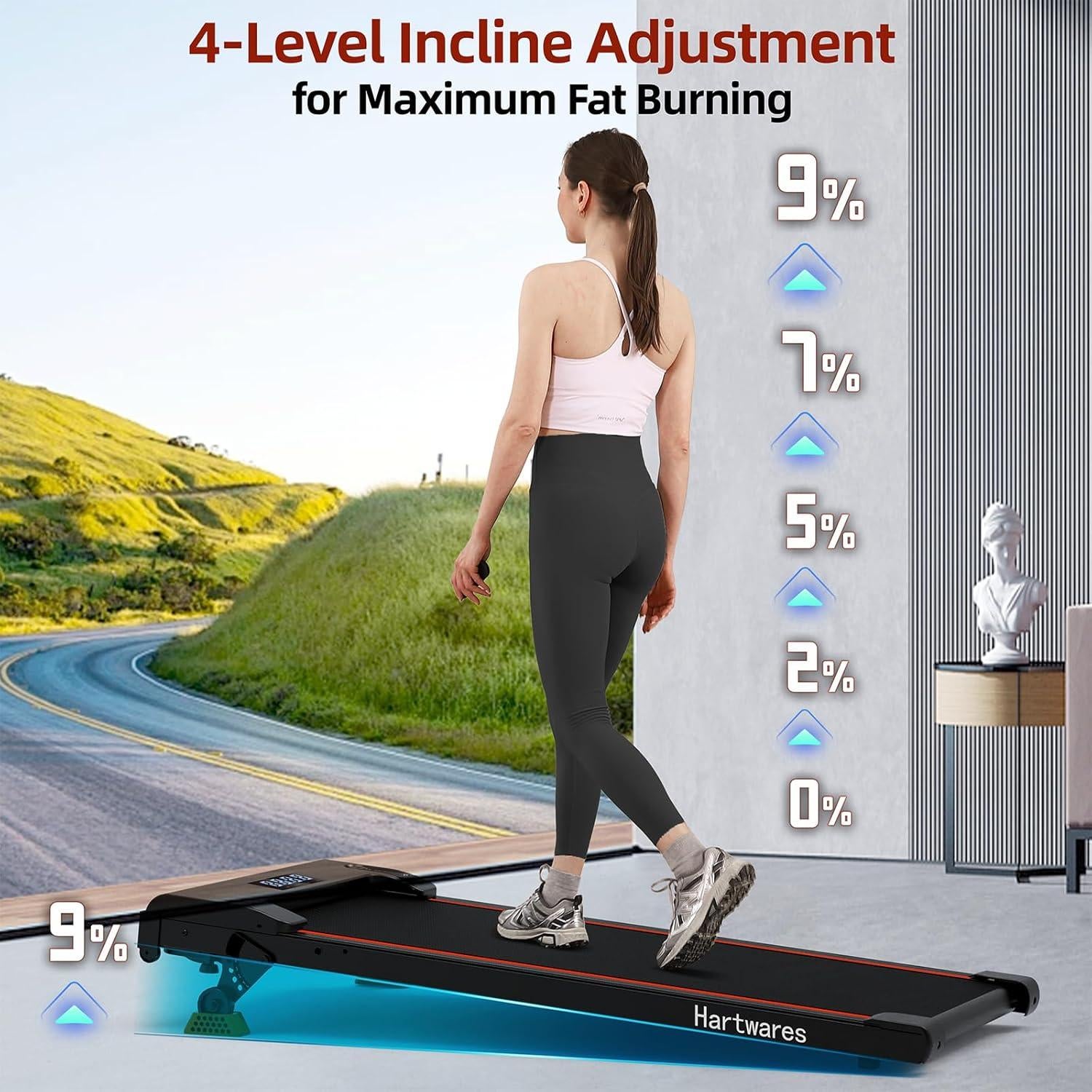 Caminadora Bajo Escritorio Hartwares HW-WPI01 2.5HP Silenciosa