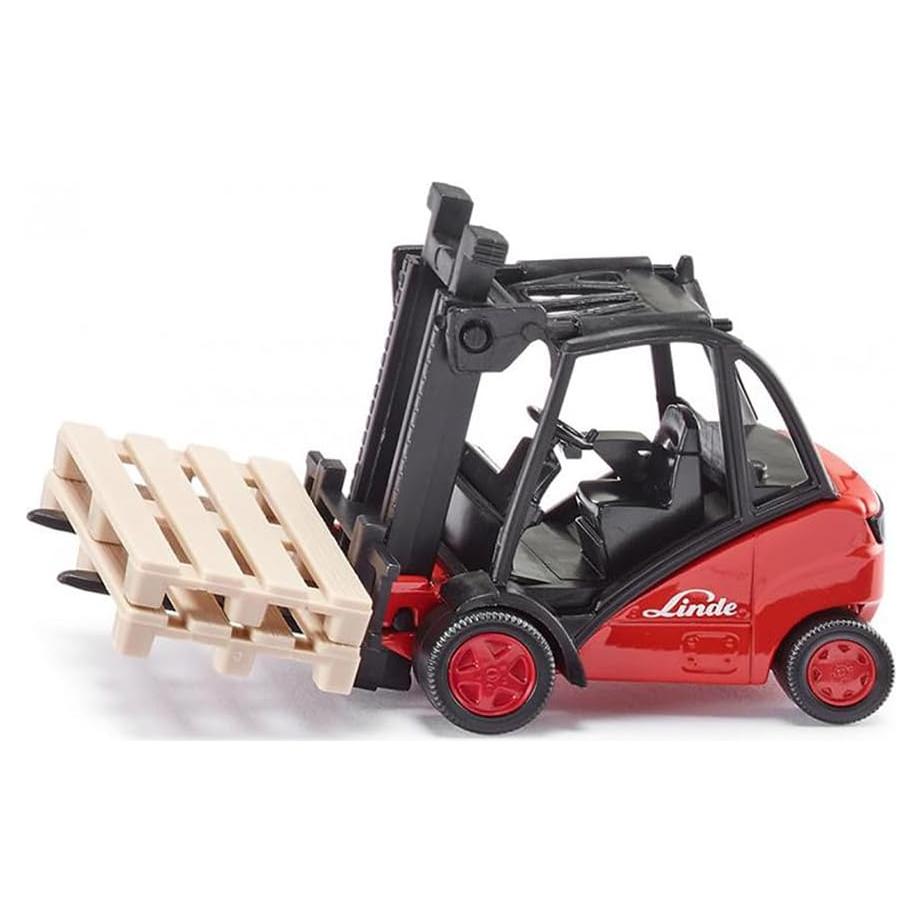 Carretilla Elevadora Linde Siku 1722 Metal 1:50 con 2 Palets