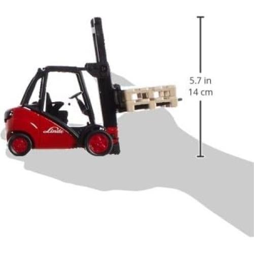 Carretilla Elevadora Linde Siku 1722 Metal 1:50 con 2 Palets
