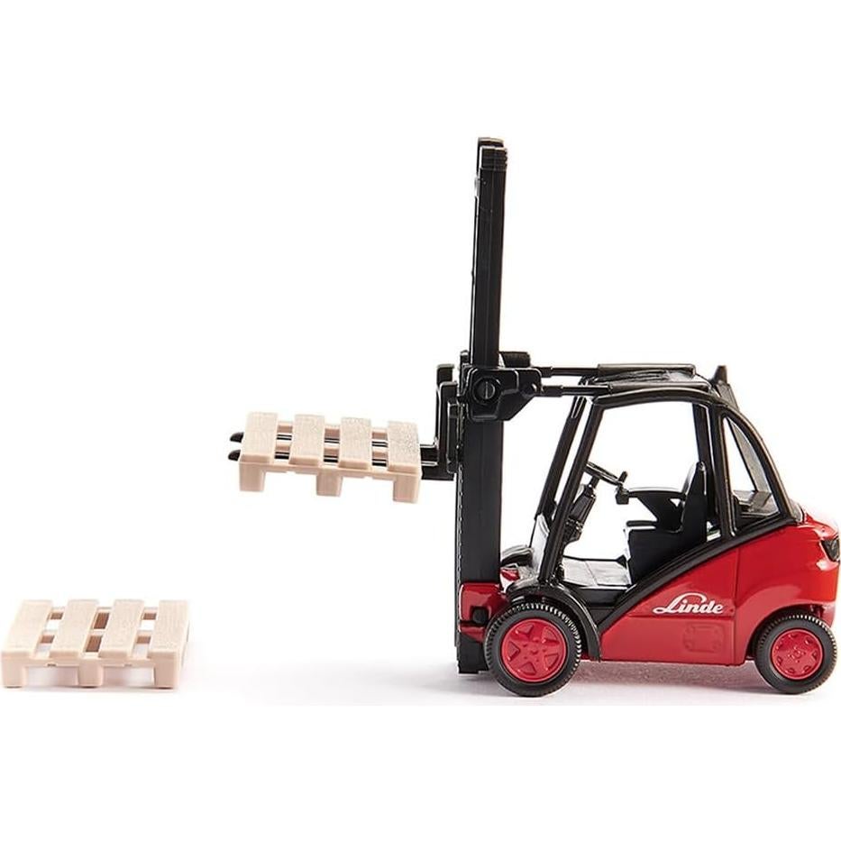 Carretilla Elevadora Linde Siku 1722 Metal 1:50 con 2 Palets