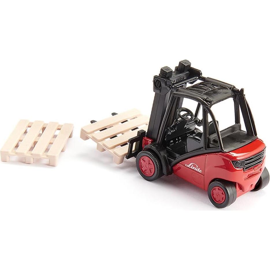 Carretilla Elevadora Linde Siku 1722 Metal 1:50 con 2 Palets