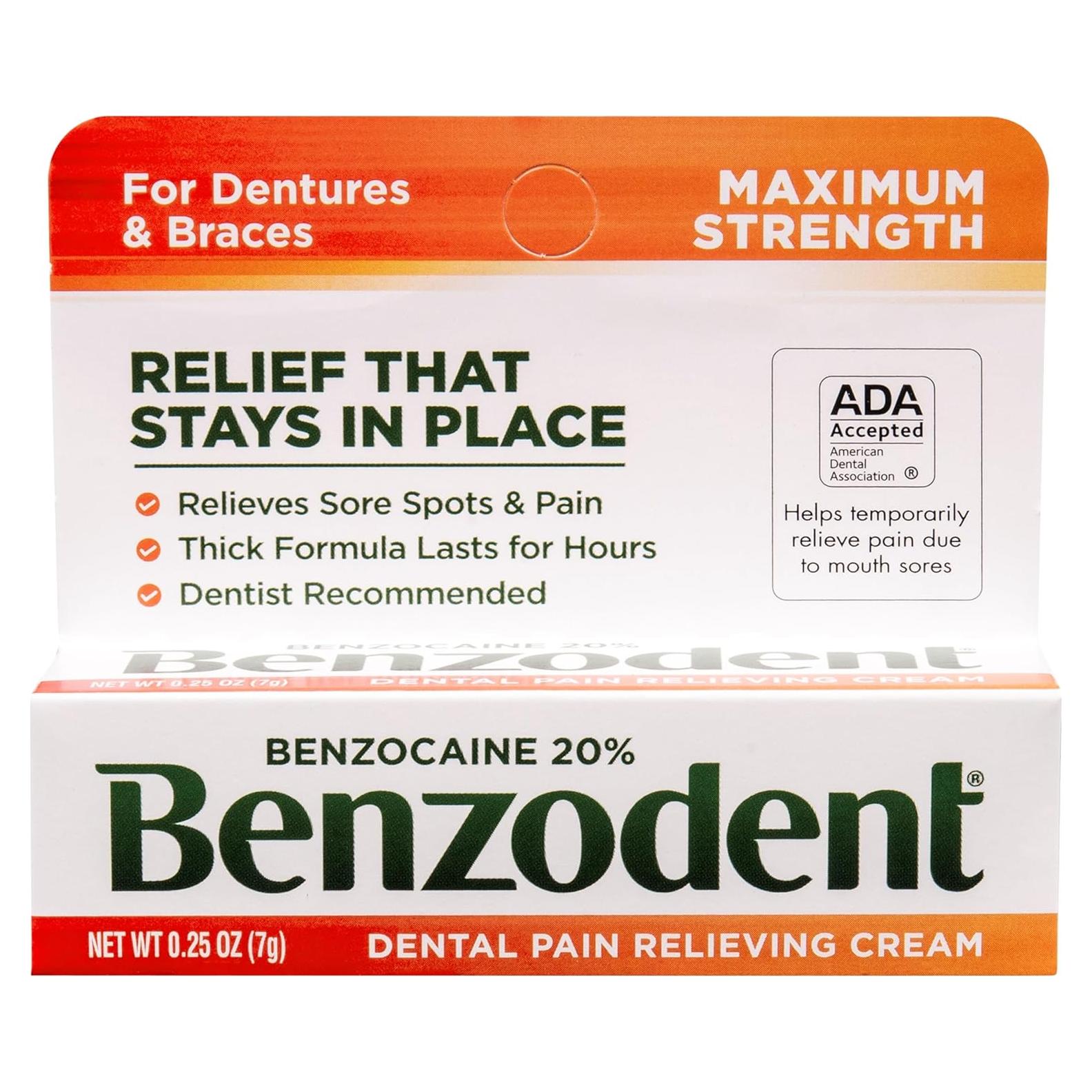 Benzodent Crema Anestésica Dental 7.09 g - Alivio Dolor Oral