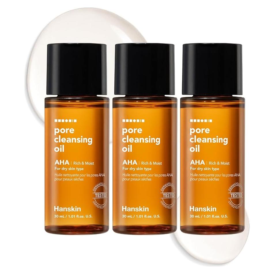 Hanskin Aceite Limpiador de Poros AHA Mini 30 ml - Set de 3