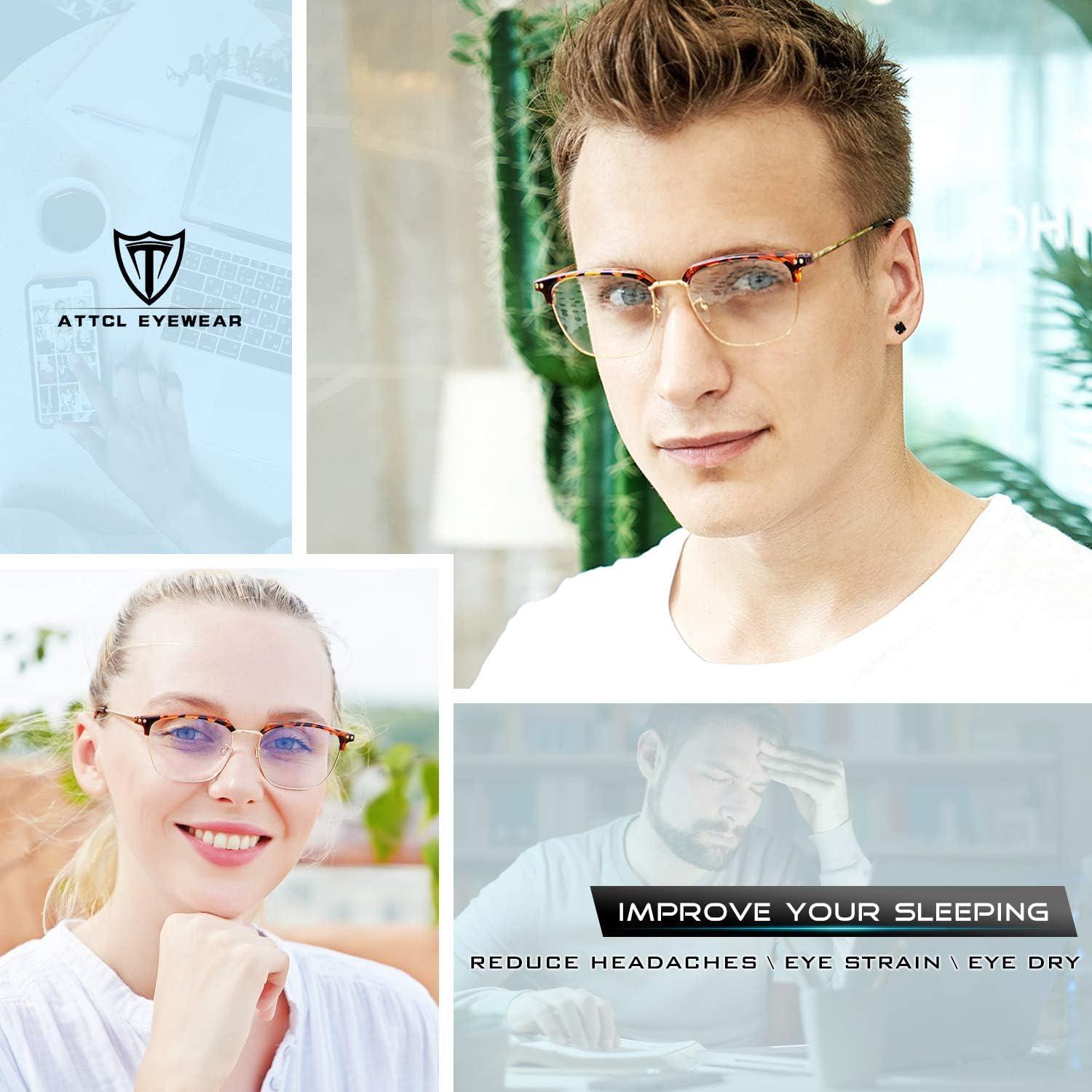 Gafas de Luz Azul ATTCL 8001 Unisex Montura Metal 20g