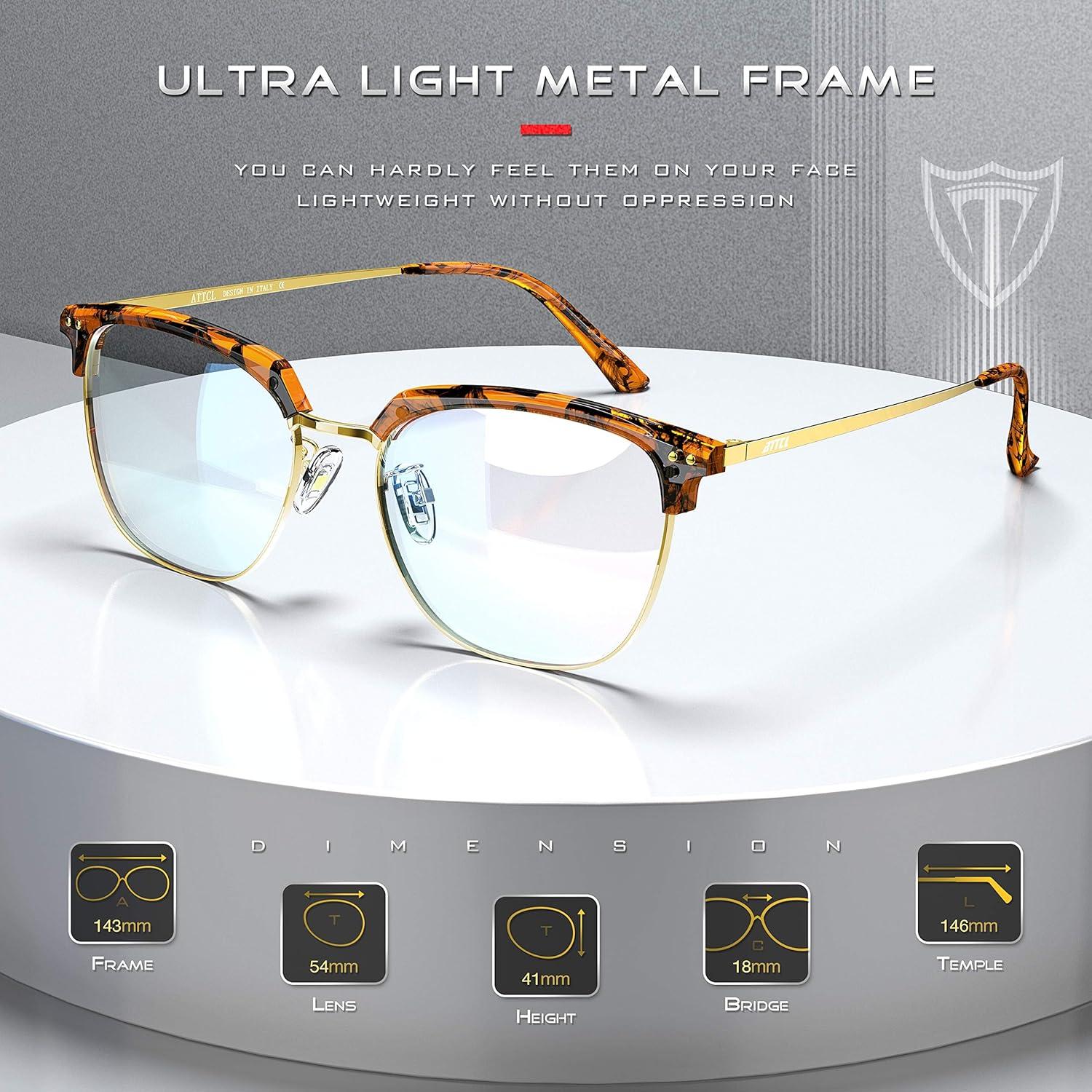 Gafas de Luz Azul ATTCL 8001 Unisex Montura Metal 20g