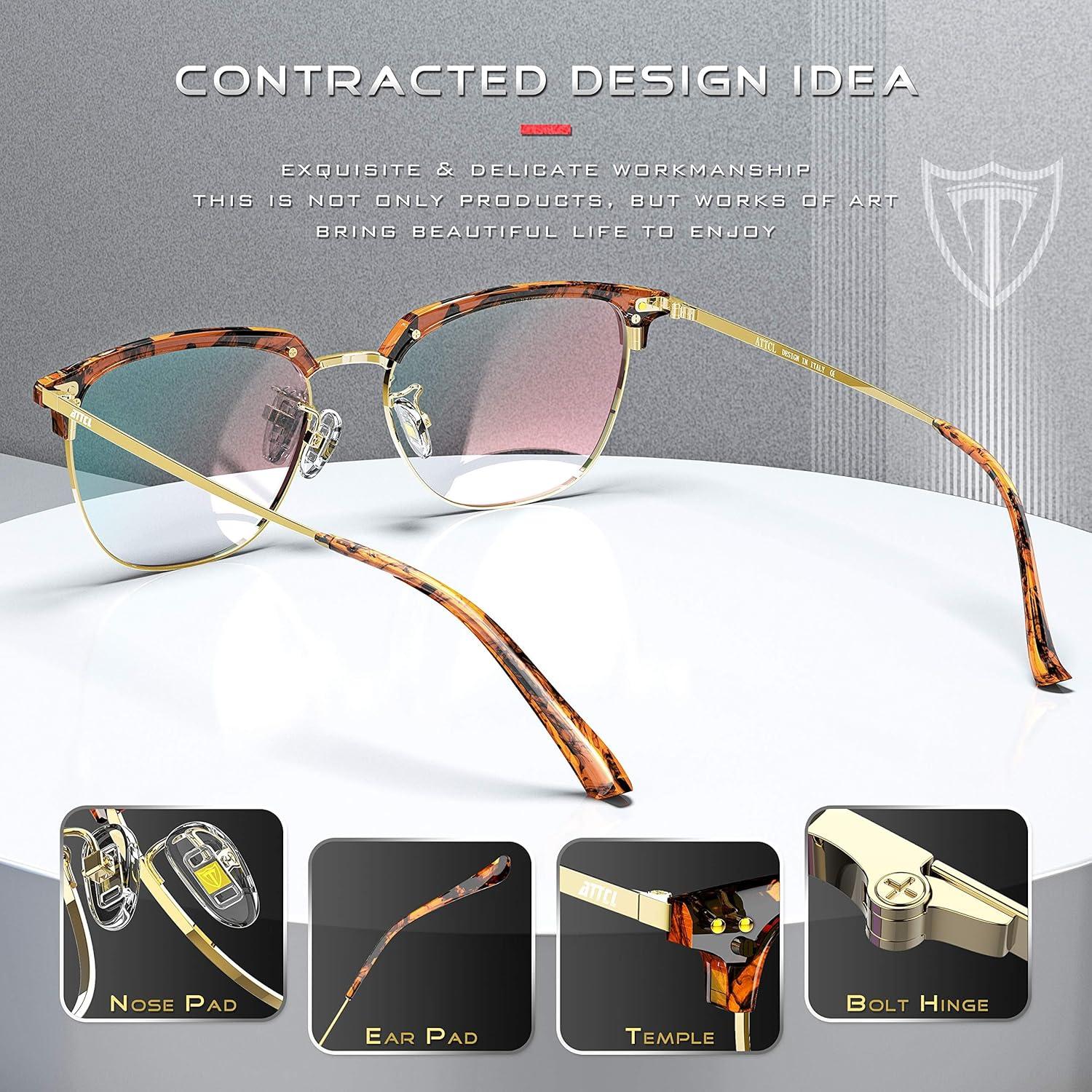 Gafas de Luz Azul ATTCL 8001 Unisex Montura Metal 20g