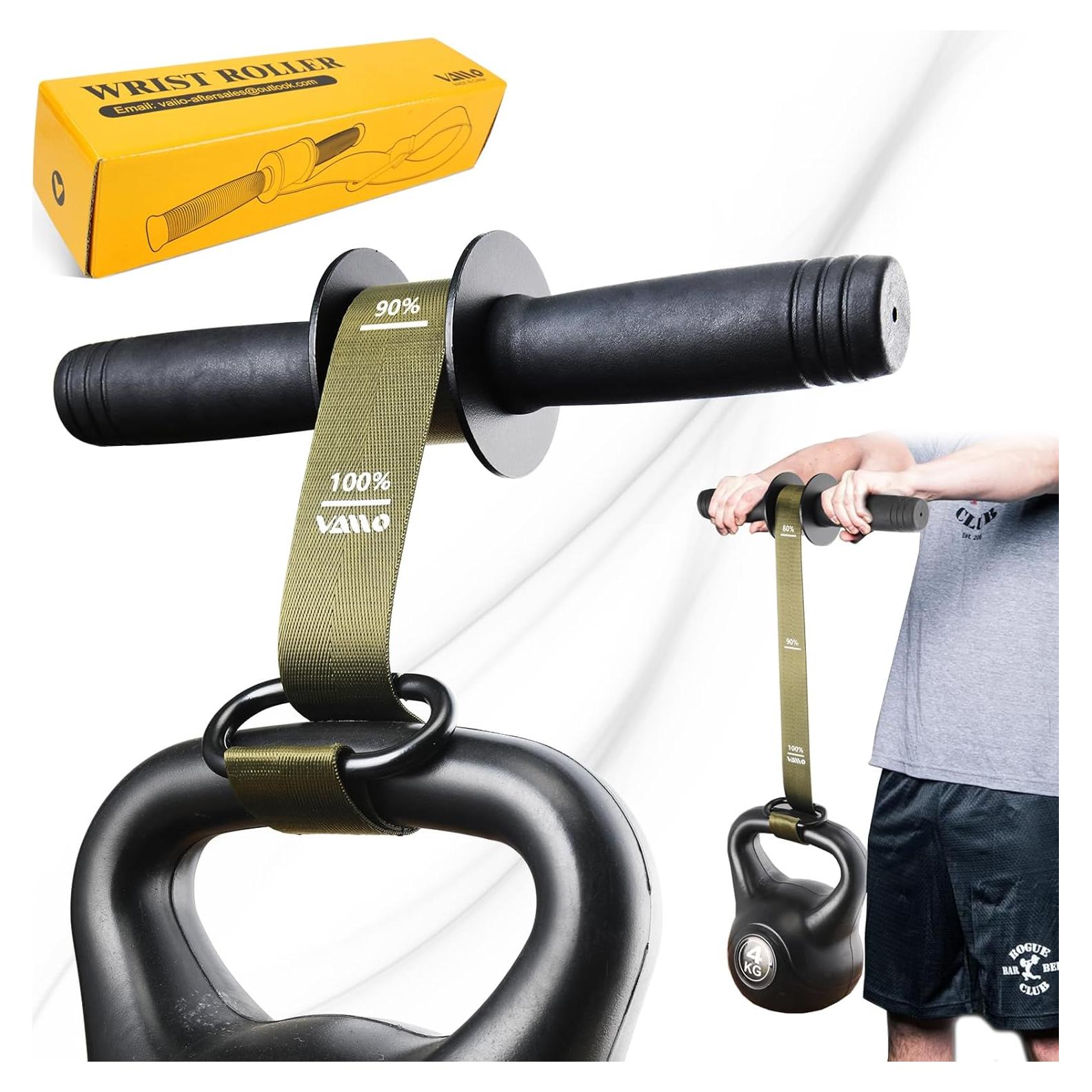 Fortalecedor de Antebrazo VAIIO con Rodillo de Muñeca - Verde Militar