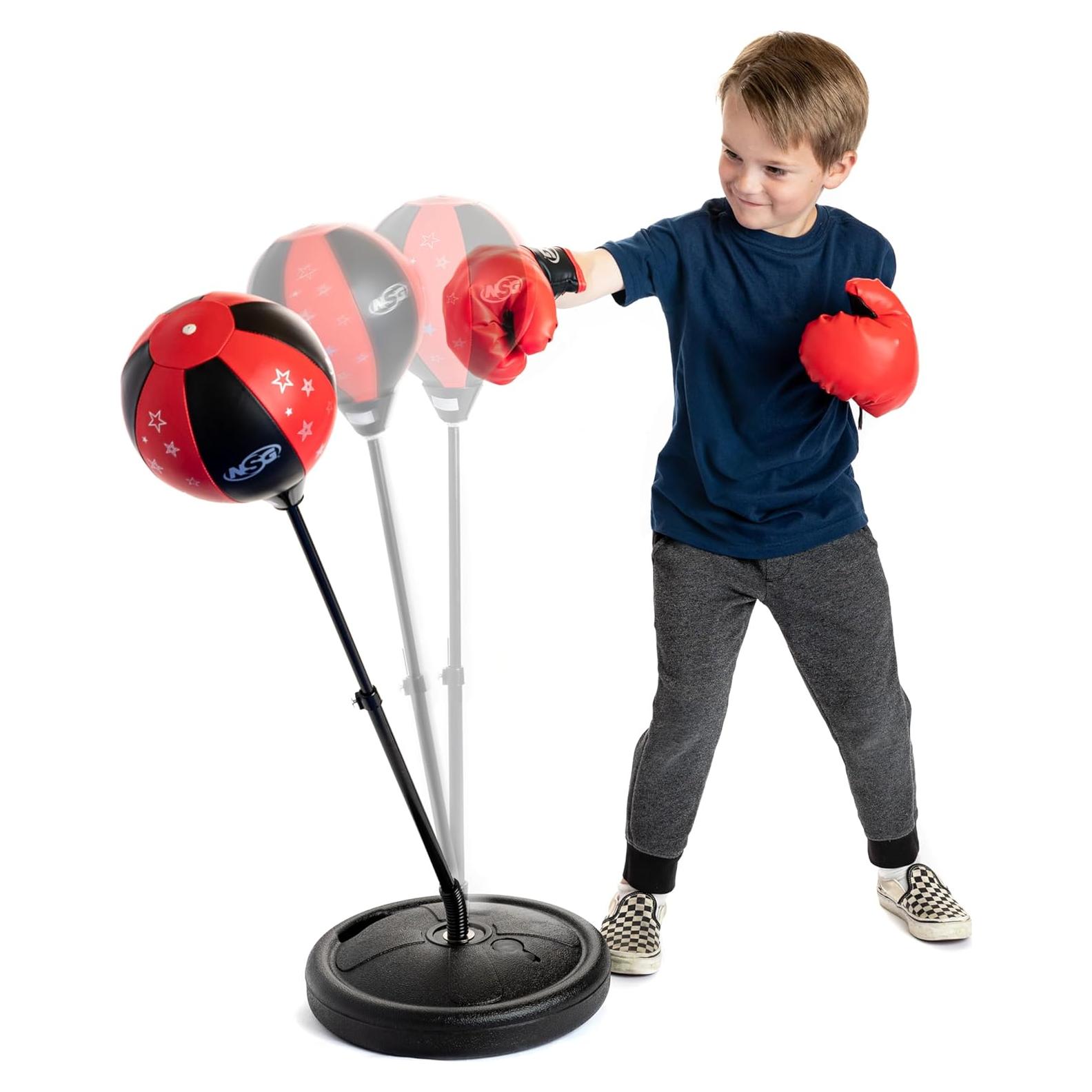 Bolsa de Boxeo NSG con Guantes Junior y Base Ajustable