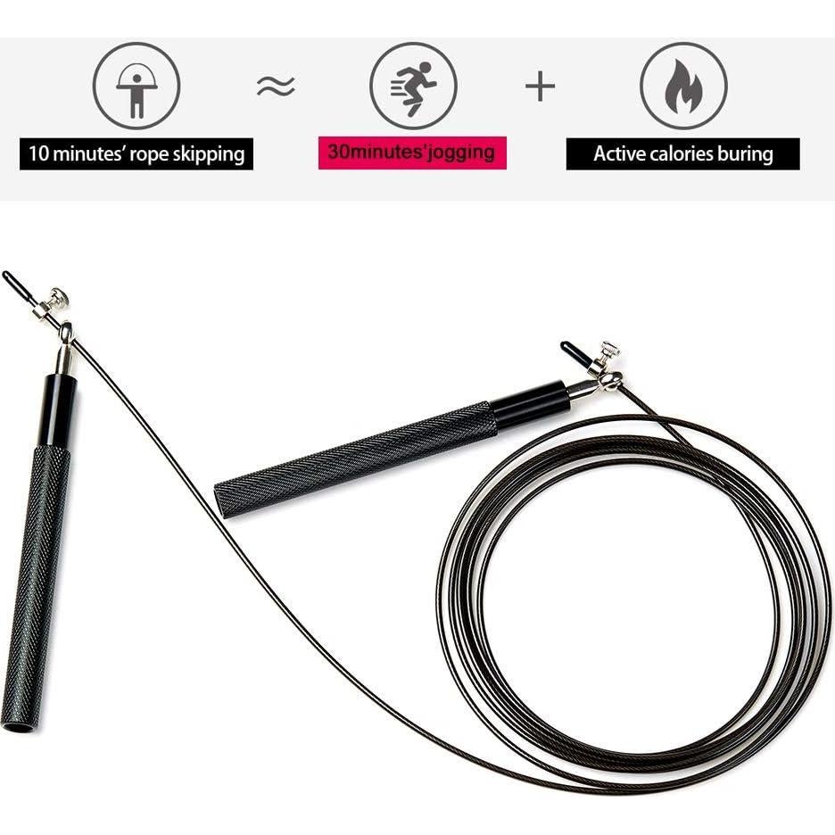 Cuerda de Salto Ajustable TEFEIMEI con Mango de Aluminio 3.05m