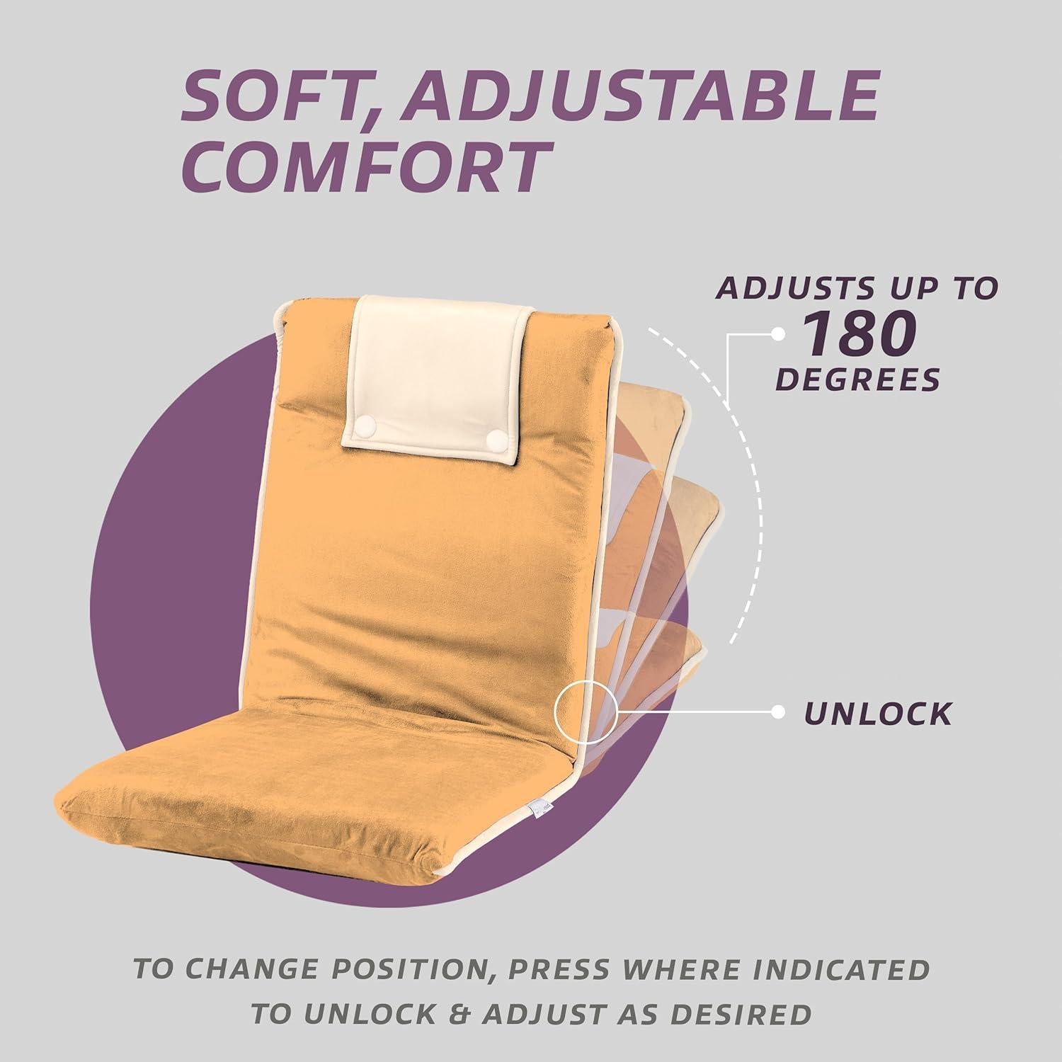 Silla de Suelo Plegable bonVIVO II Beige y Cognac - 2.72 kg