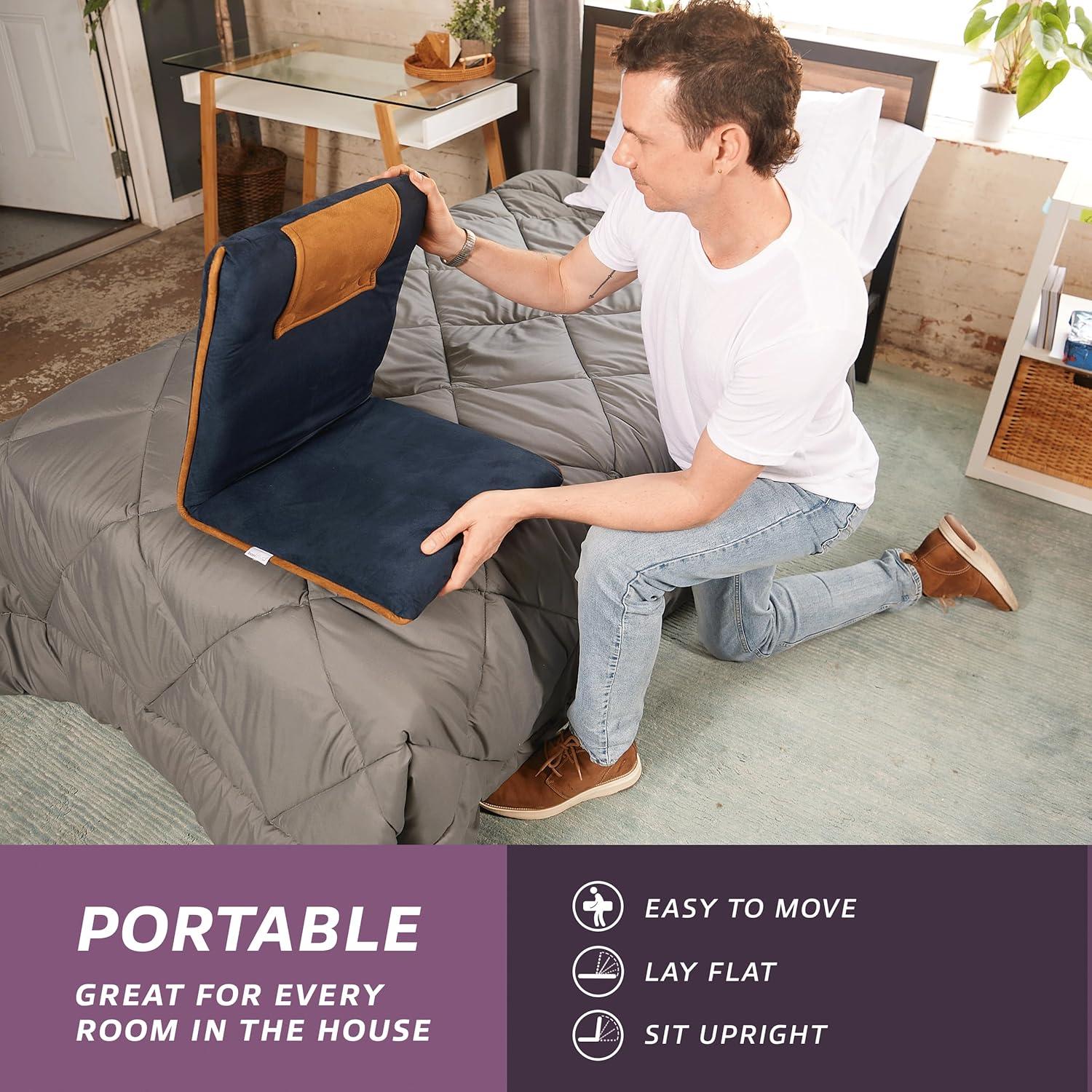 Silla de Suelo Plegable bonVIVO II Beige y Cognac - 2.72 kg