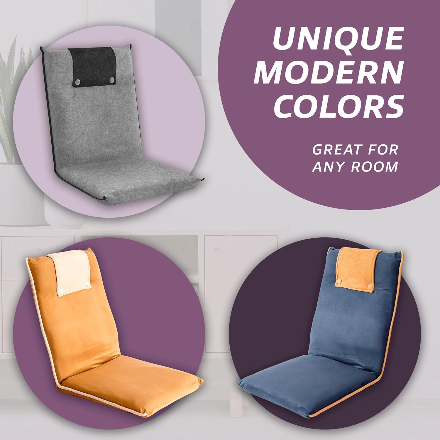 Silla de Suelo Plegable bonVIVO II Beige y Cognac - 2.72 kg