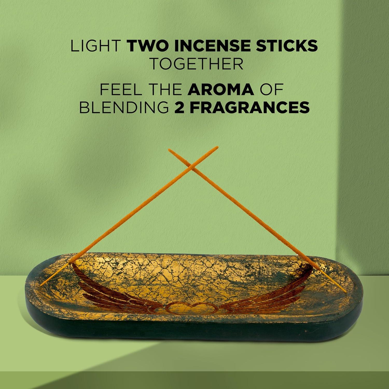 Soporte de Incienso Raajsee Tallado a Mano 27.94x10.16 cm