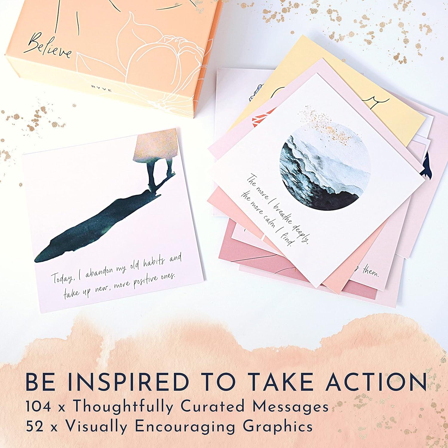 Tarjetas de Afirmaciones Positivas RYVE - 52 Tarjetas Motivacionales