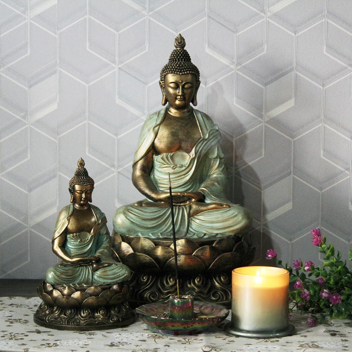 Estatua de Buda Dorado 21 cm Angel Shine para Decoración Zen